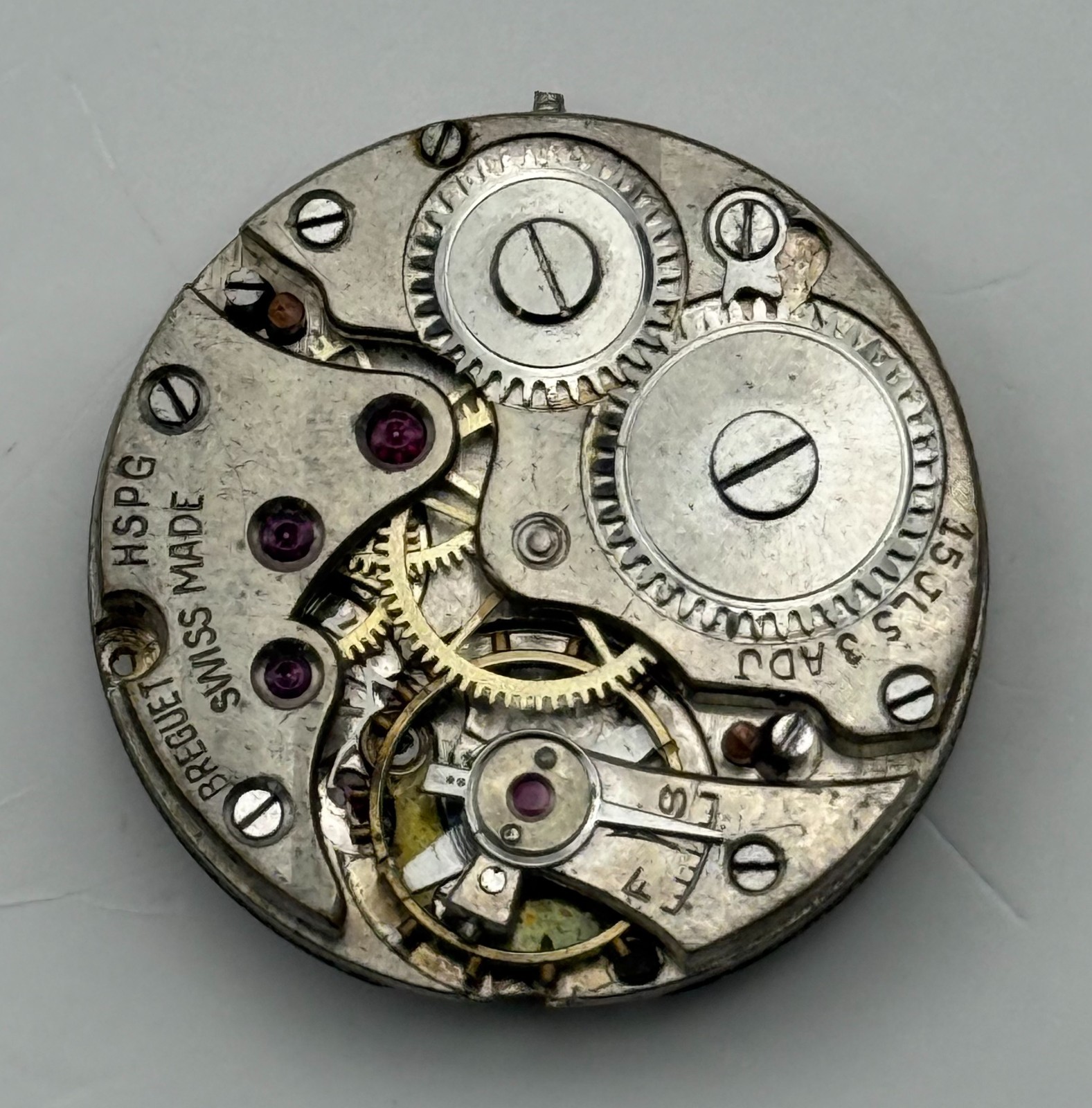 Breguet Hairspring Watch Movement 15 Jewels 3 ADJ Swiss Parts Repair 23.6mm