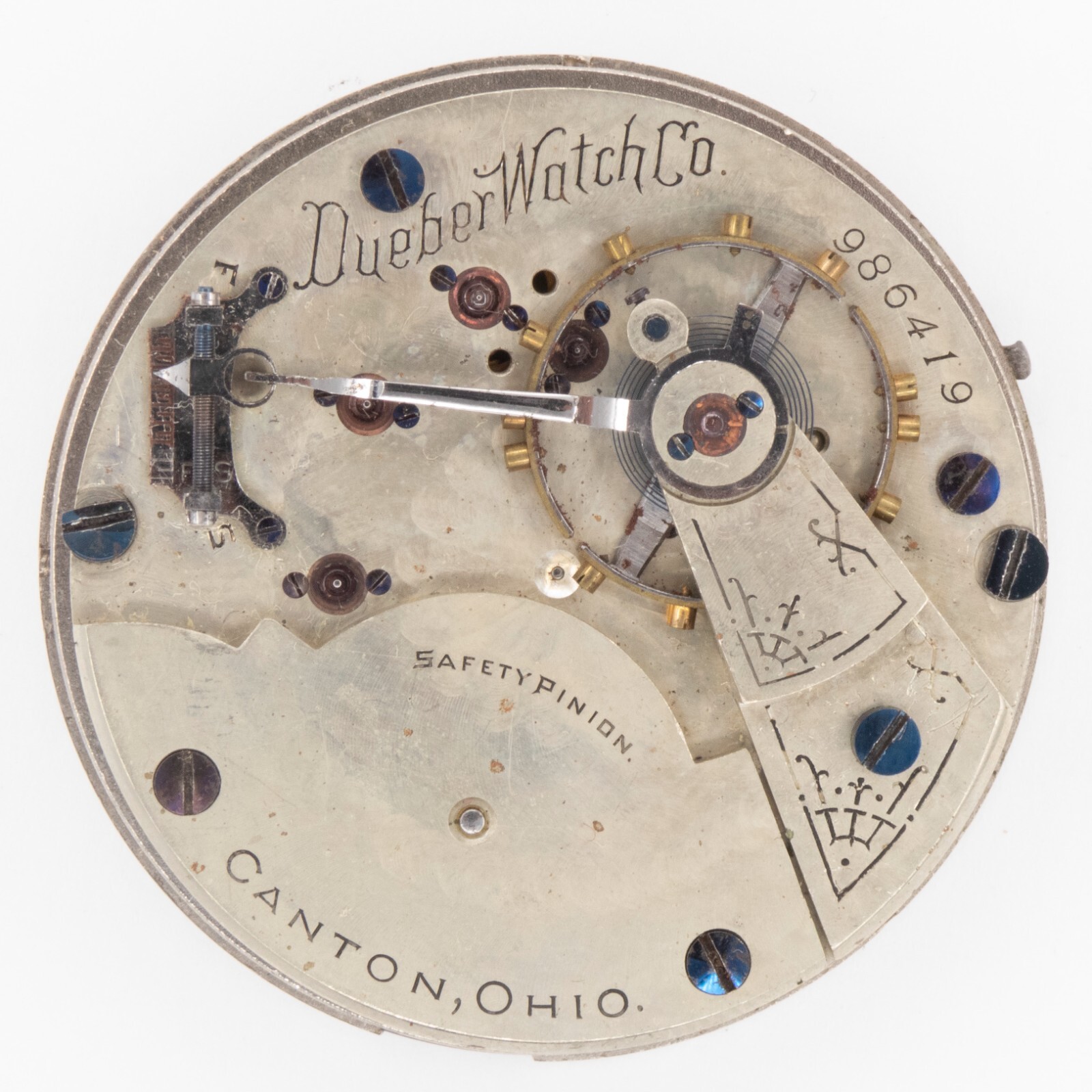 Hampden Dueber Model 3 18-Size 15-Jewel Lever-Set Antique Pocket Watch Movement