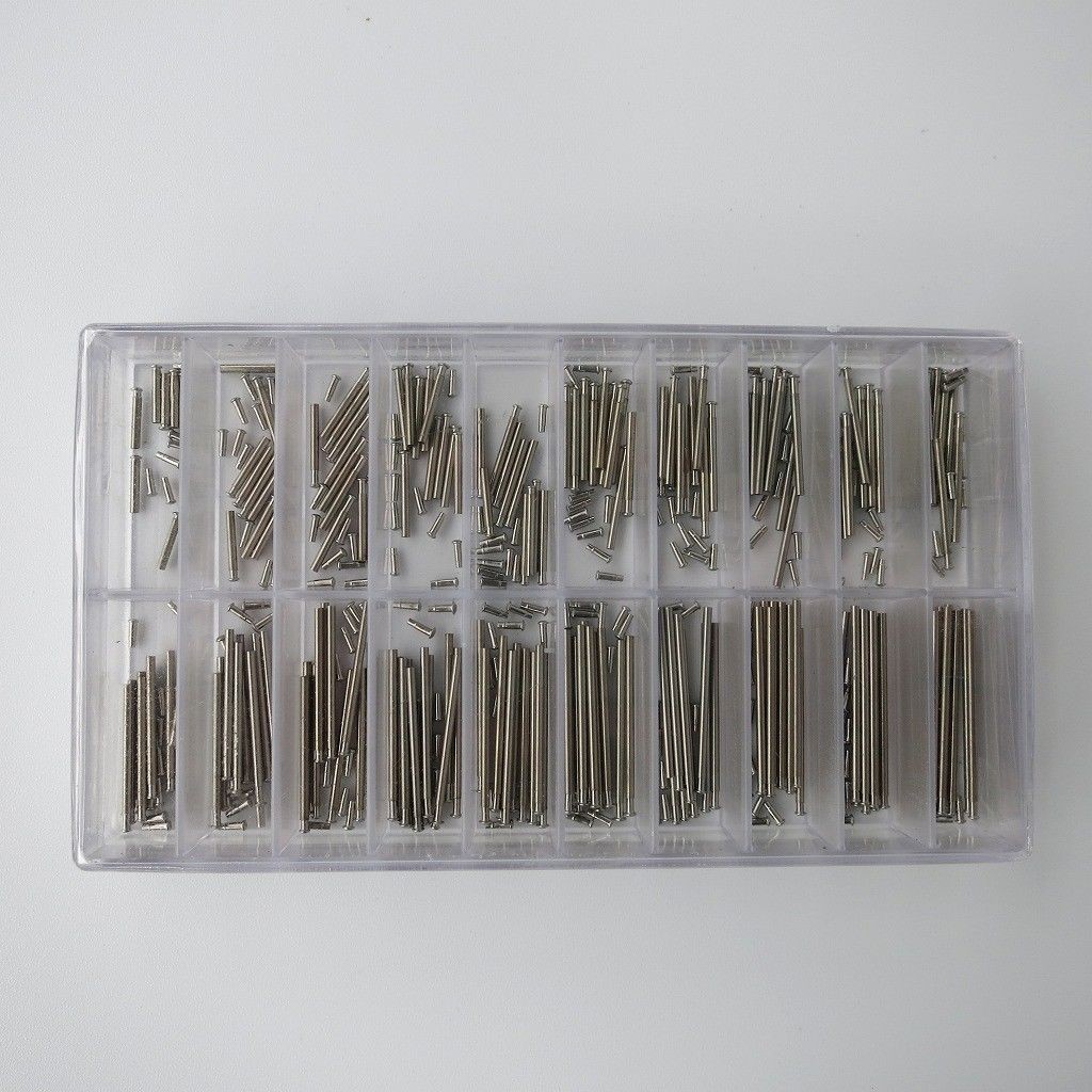 180Pcs Watch BandTube Friction Pins Link 7mm-26mm Spring Bar Assortment 1.2mm