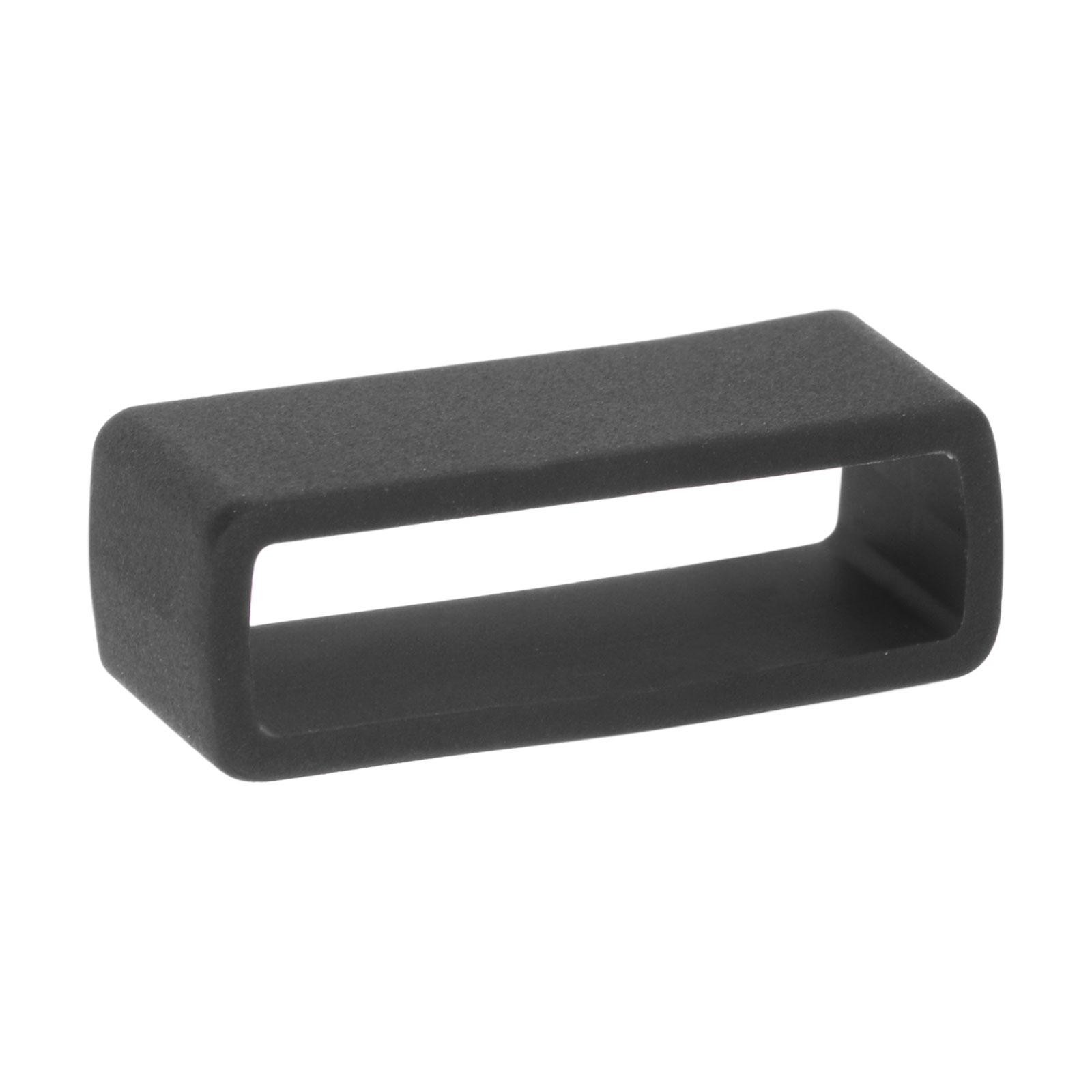 Watch Band Strap Loops Silicone for 24mm Width Watch Band, Black 4 Pcs