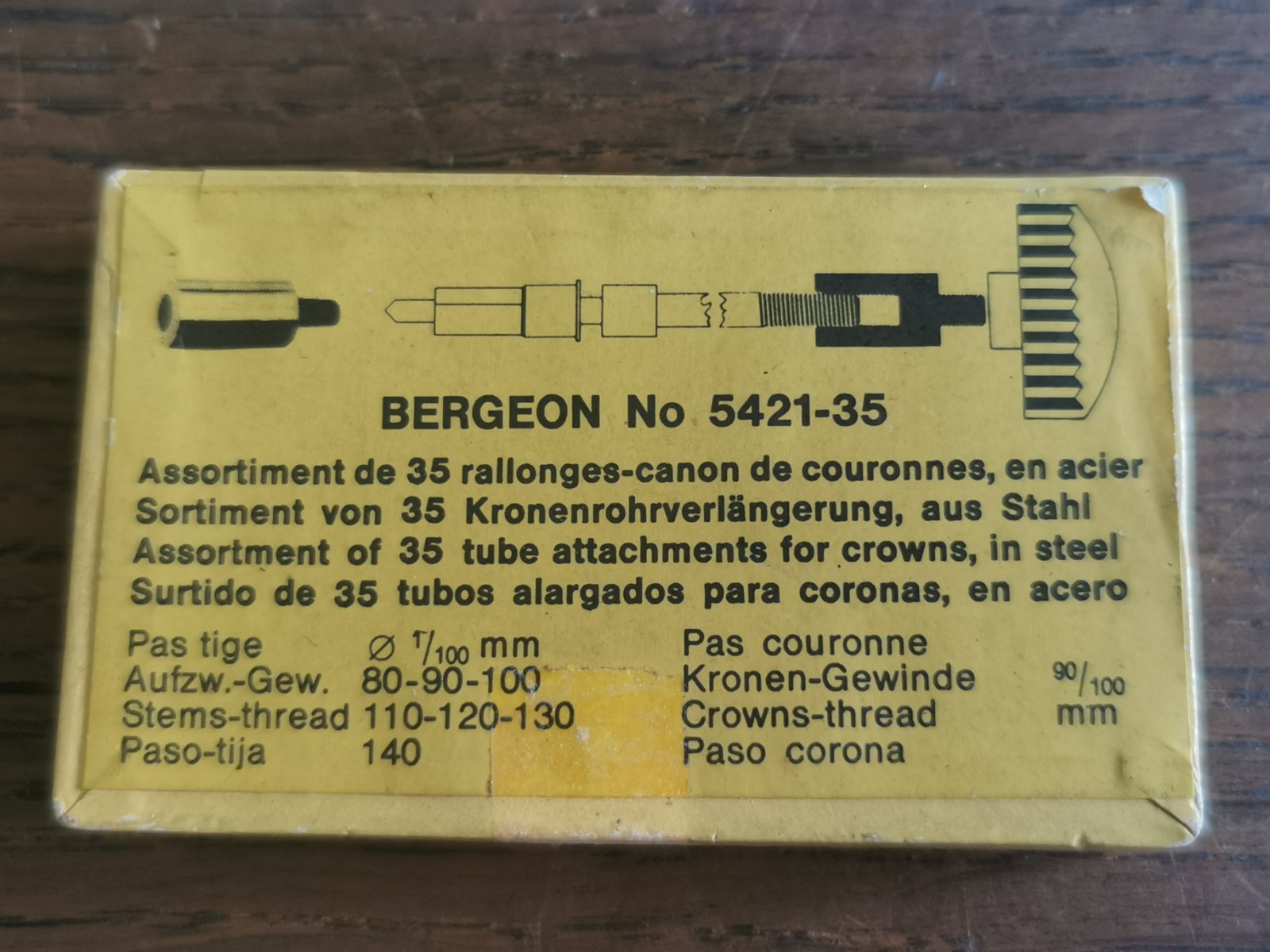 Bergeon 5421-35, Tube Attachments for Crowns, Watchmaker Parts #T351