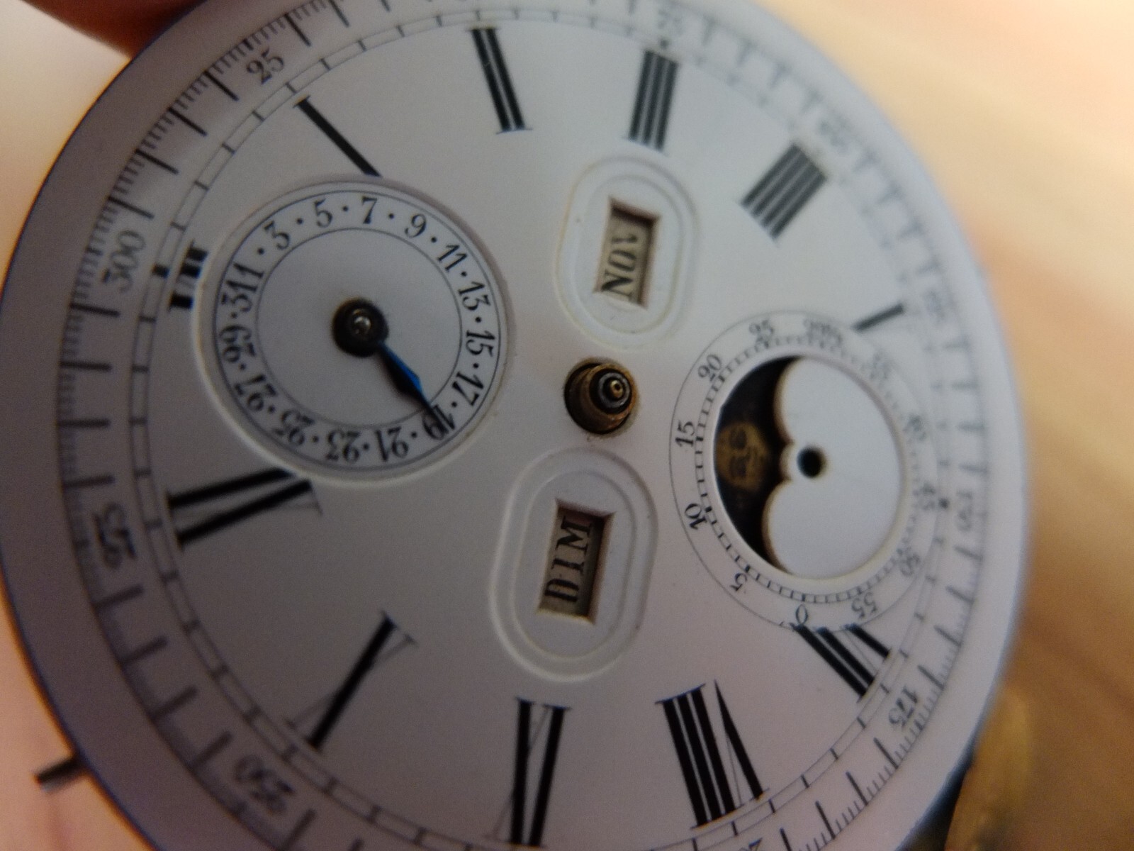 Chronograph Repeater Calendar Moon Phase Movement Pocket Watch