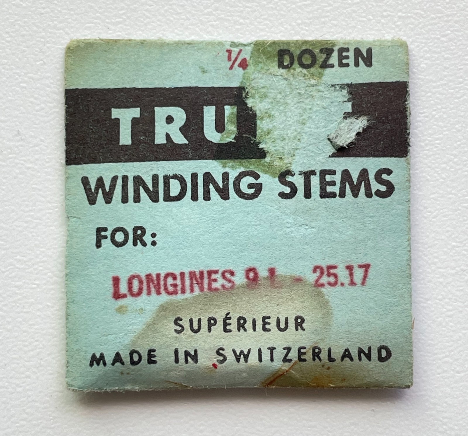 NOS Longines 9 L 25.17 Winding Stems Trufit Watch Repair Parts Swiss Vintage