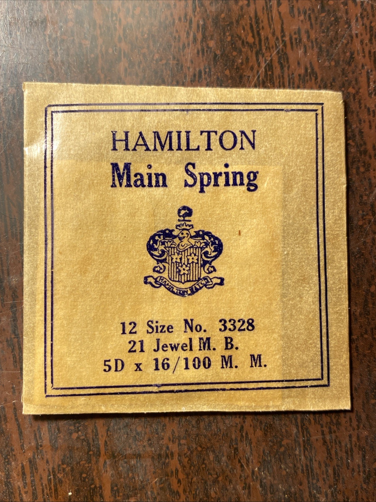 Hamilton 12s mainspring 21J Motor Barrel NOS