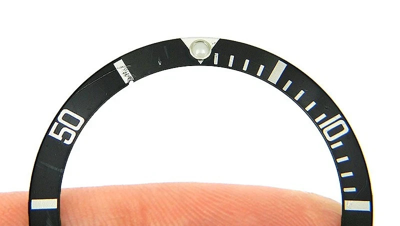 Genuine Rolex Submariner 16610 16800 168000 “Flat 4” Black Bezel Insert OC#4835