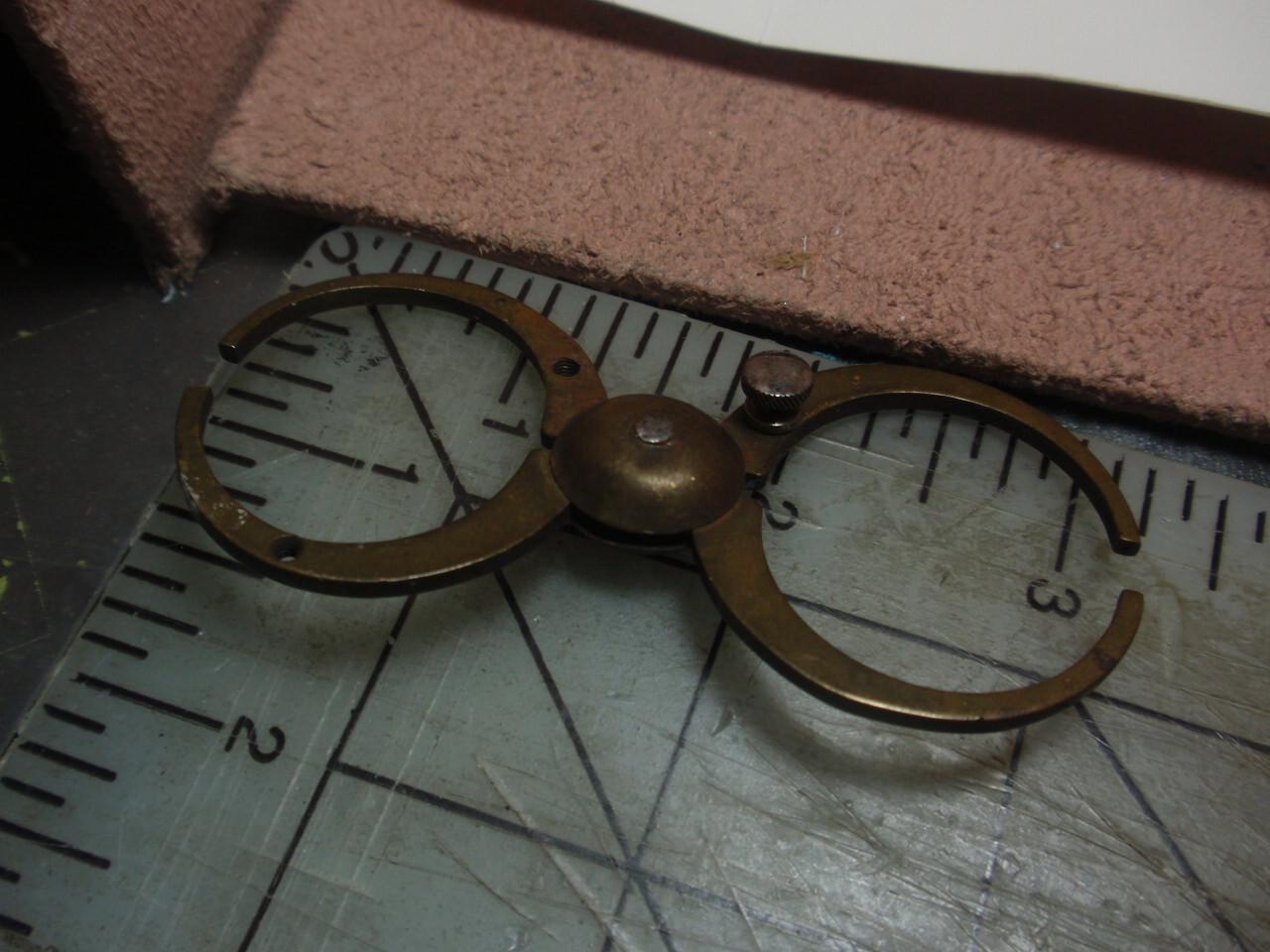 Antique~ BRASS Swiss Balance Truing .Poising Caliper *Watchmaker Tool #HMS -64