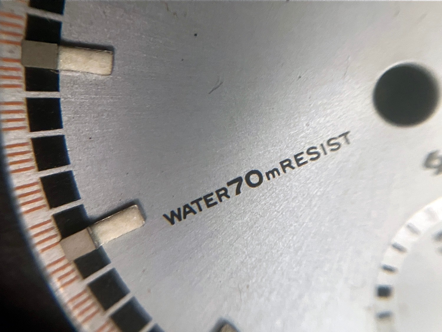 Genuine Seiko 7030T Water70mResist Dial for 6139-7001 & Dial Holder Code 1971/1