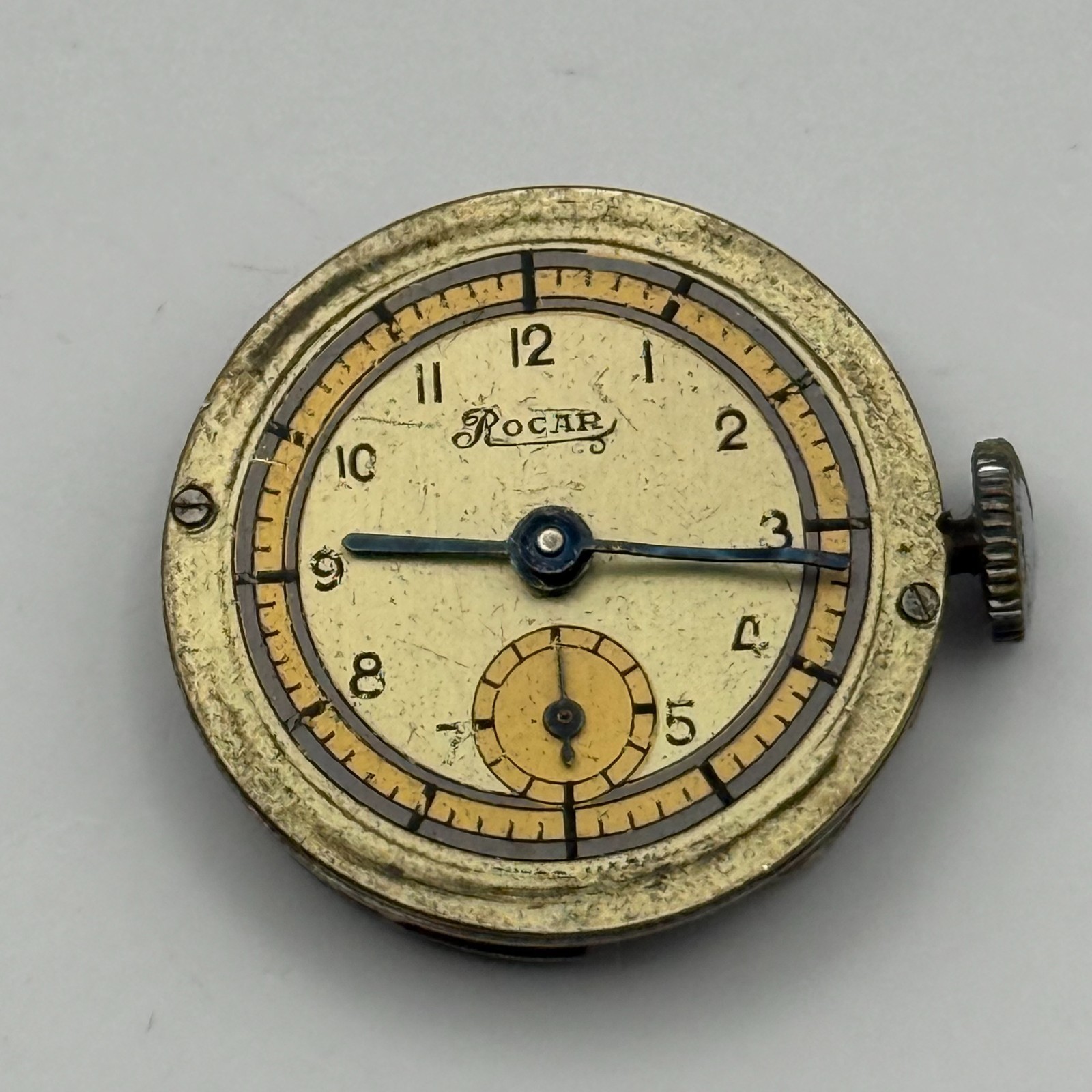 Ebosa 119 Watch Movement Rocar Sub Seconds Manual Wind Vintage Parts 23.7mm