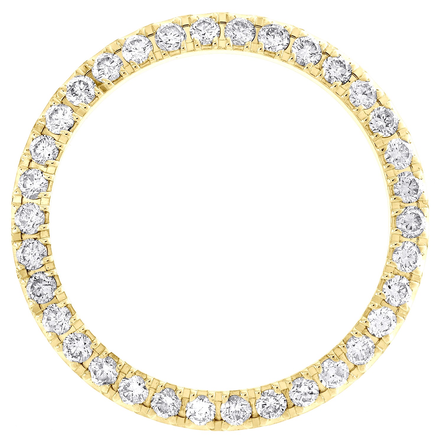 10K Yellow Gold Custom U-Cut Diamond Bezel Rolex DateJust MidSize 31mm 1.80 CT