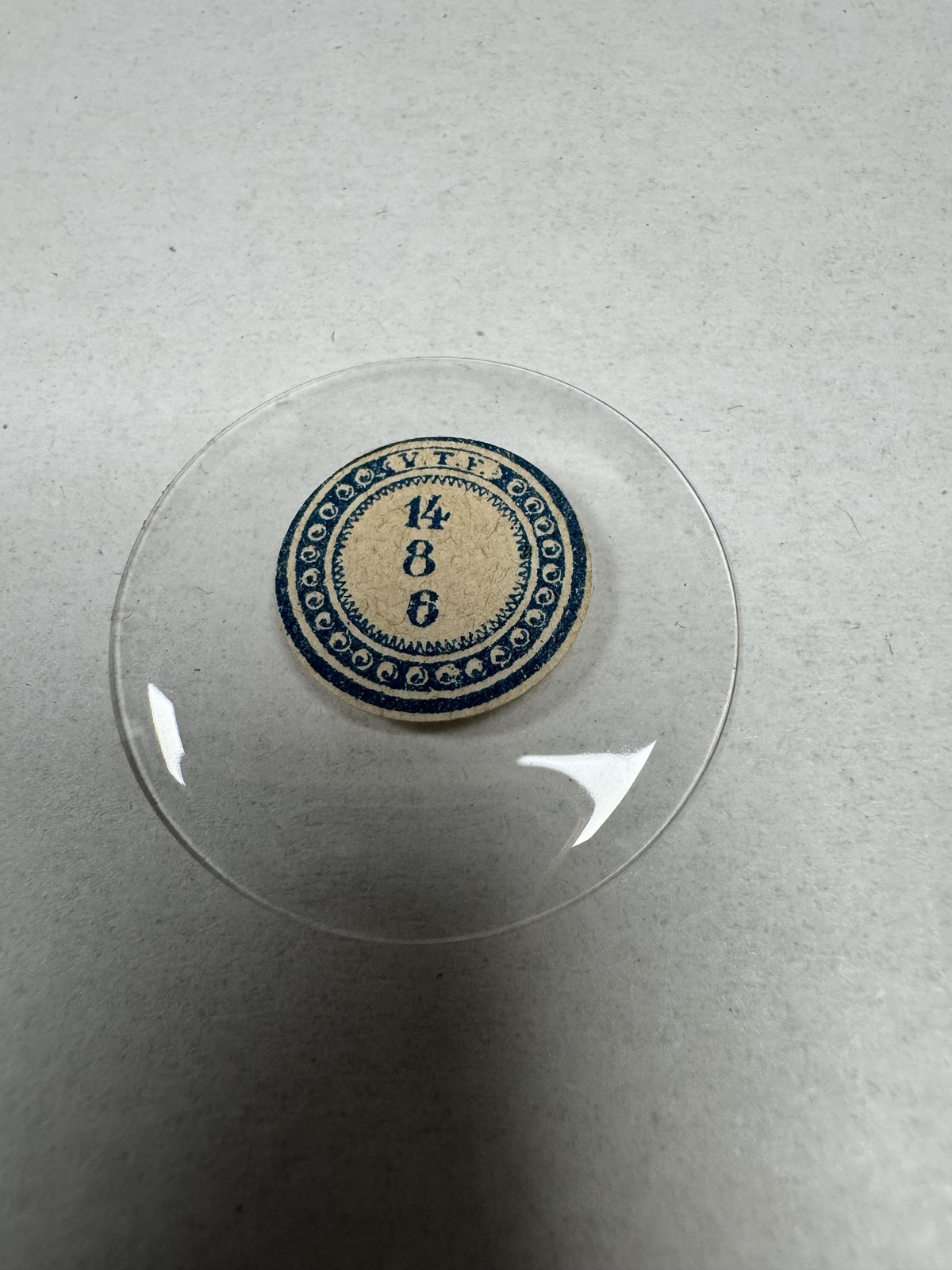 Vintage VTF Pocket Watch Glass Crystal Round Domed 31.6mm Round Chip 14 8 6