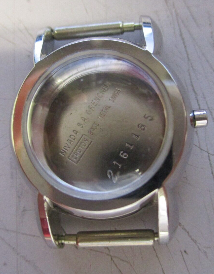 CROTON NIVADA SA GRENCHEN Watch Industry Sample NOS Swiss Case Crystal ScrewBack