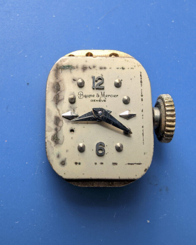 VINTAGE LADIES BAUME+MERCIER MODEL AS976 WRISTWATCH MOVEMENT RUNNING