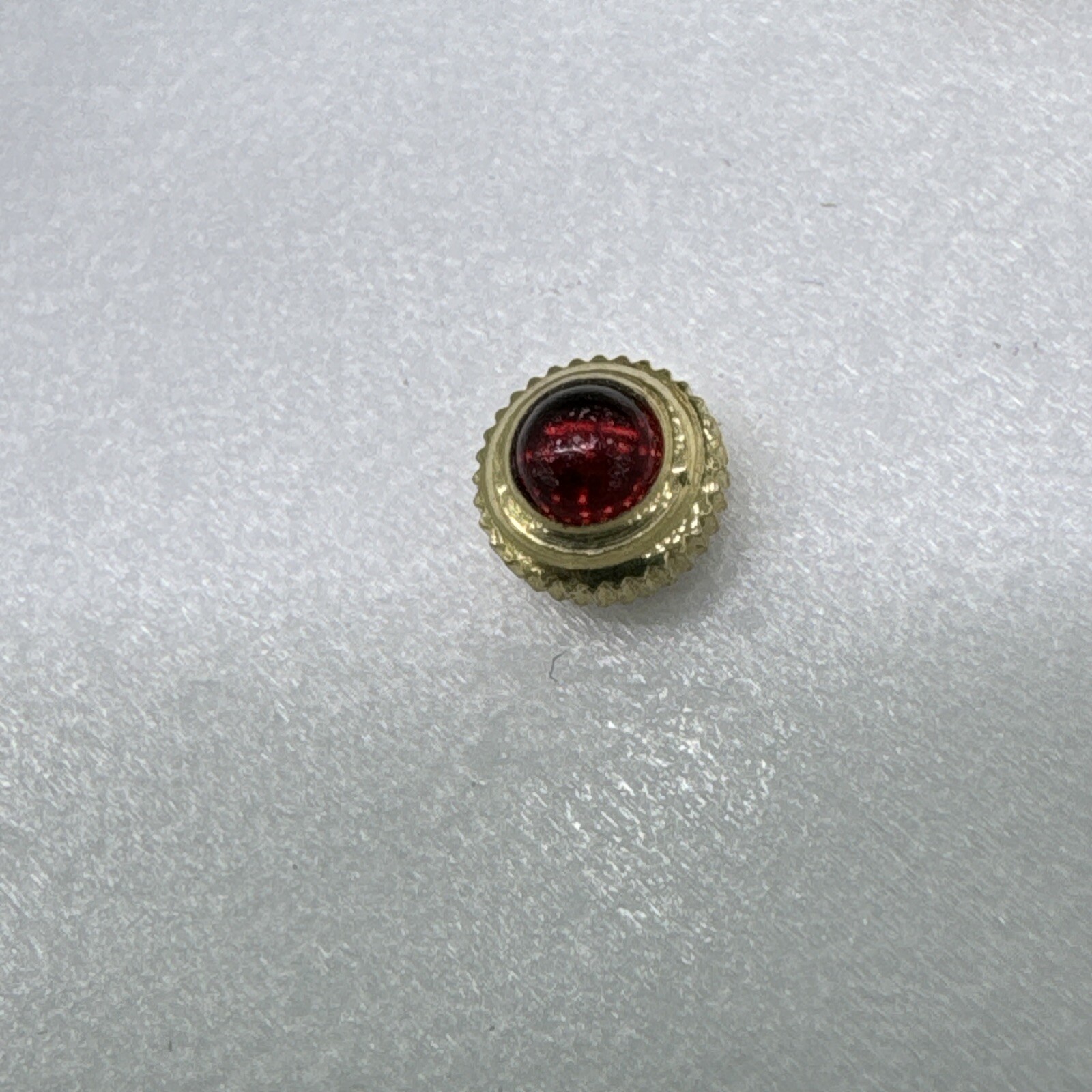 Cartier Red Cabochon 5mm Yellow Crown Manual Wind Dust Proof
