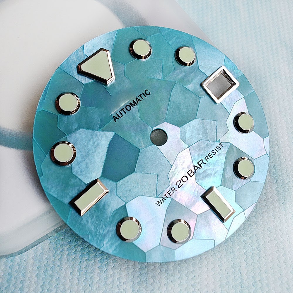 High Quality MOP Natural Black Mother Of Pearl Watch Dial 28.5mm for NH35 36 4R