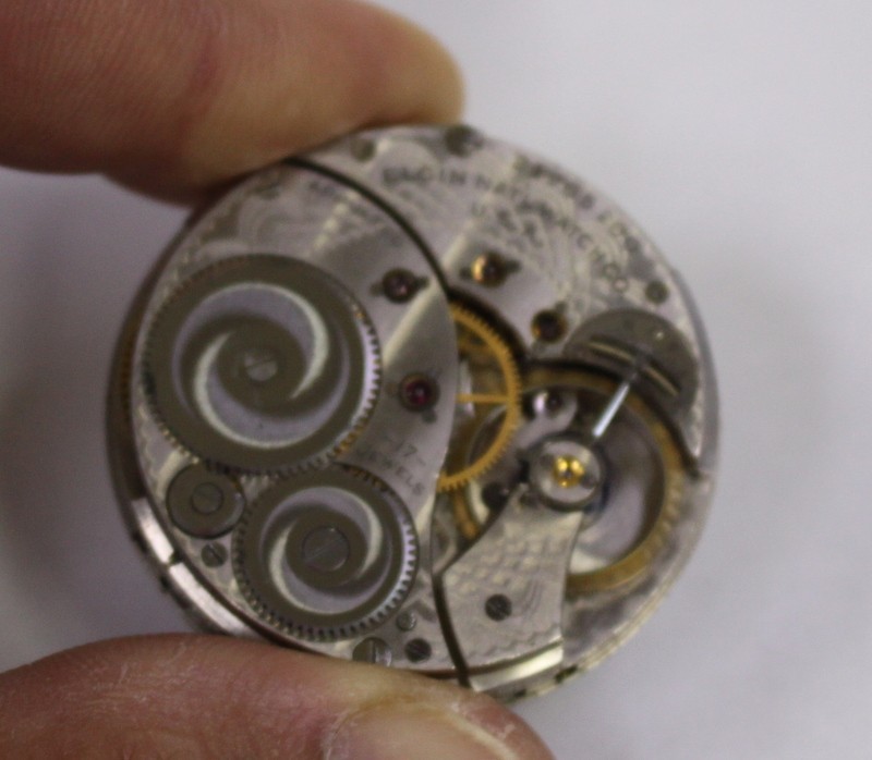 ELGIN NAT’L Watch Company Pocket Watch 17j Movement Dial and Hands