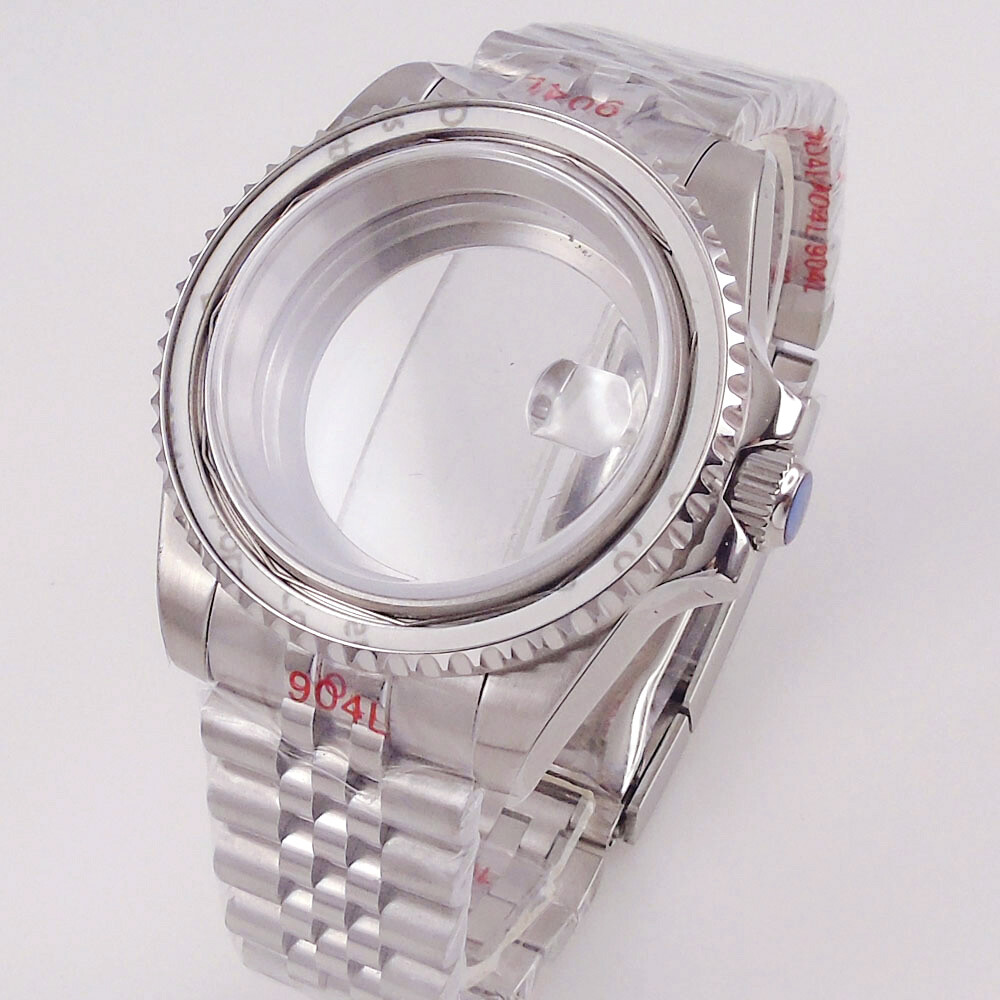 200M Dive SUB Case Sapphire 40mm Rose Gold Black Fit NH35 NH34 GMT Jubilee Strap