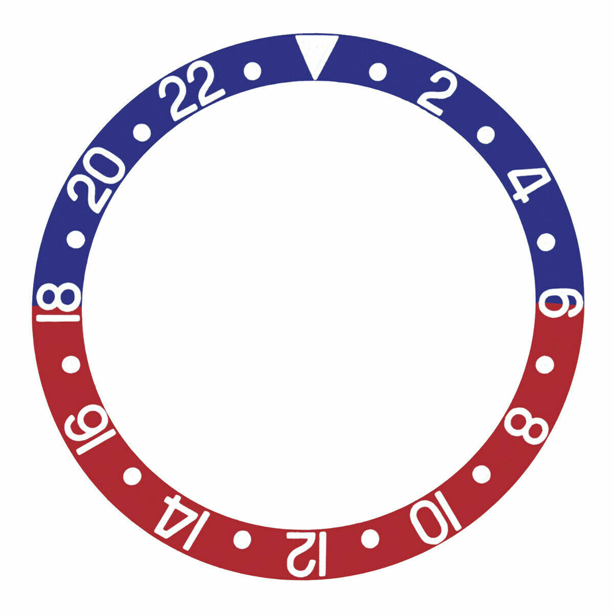GMT Bezel Insert For Rolex Vintage GMT Master 1670, 1675, 16750 Blue Red Pepsi