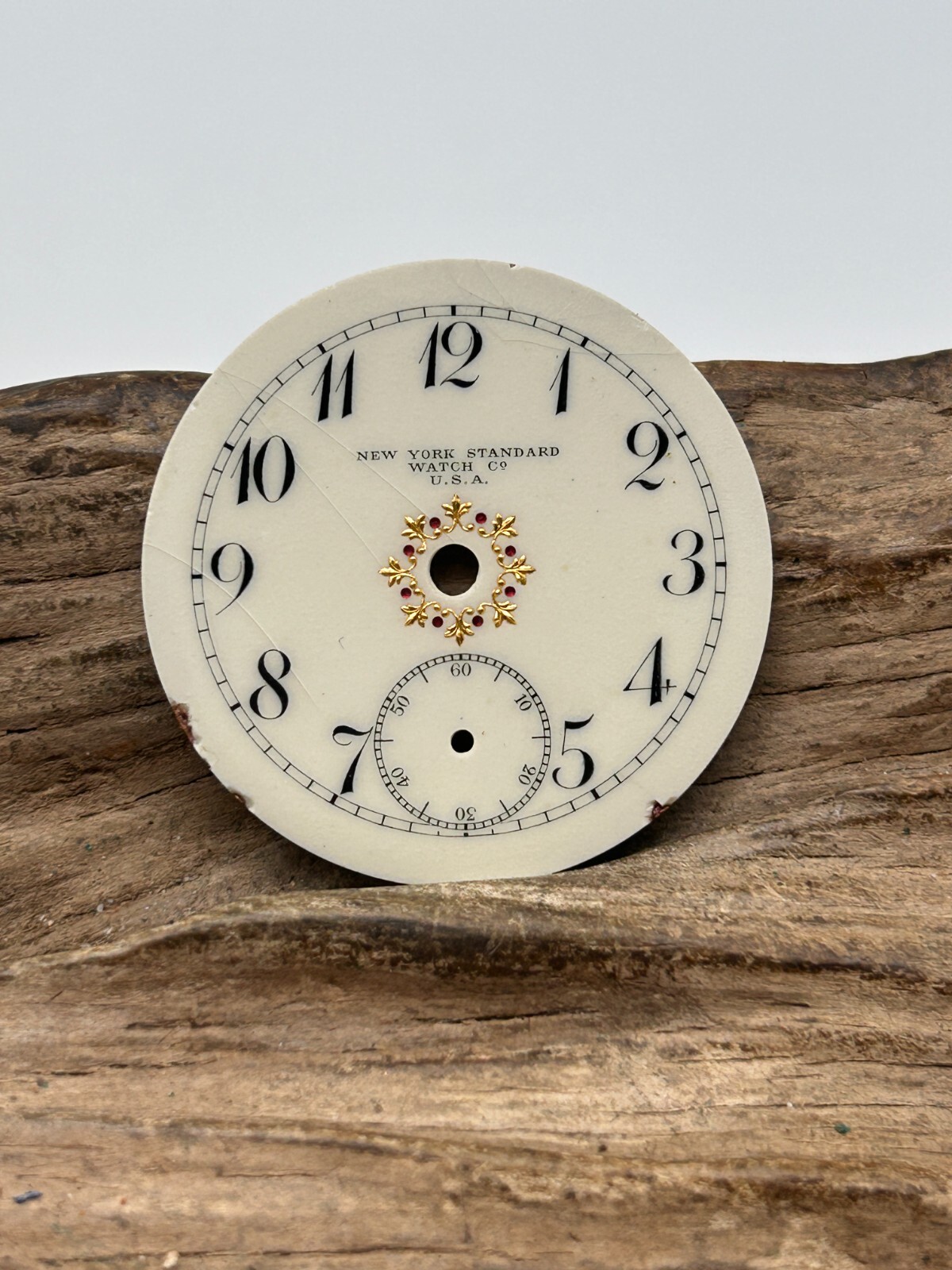 NEW YORK STANDARD POCKET WATCH DIAL BREGUET NUMERAL INDICES 33.9mm (OF)