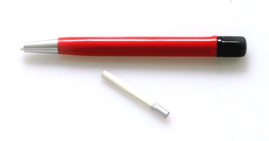 Brushed Titanium Or Brushed Steel Watch Refinishing Pen & Refil German Tips RED