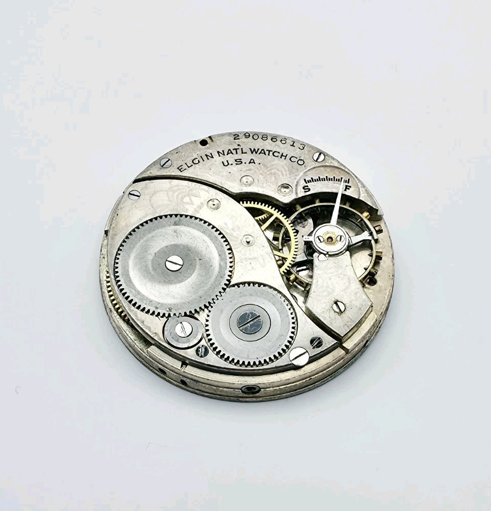 1926 Elgin Model 3 Grade 303 7J 12s Pocket Watch Movement For Repair