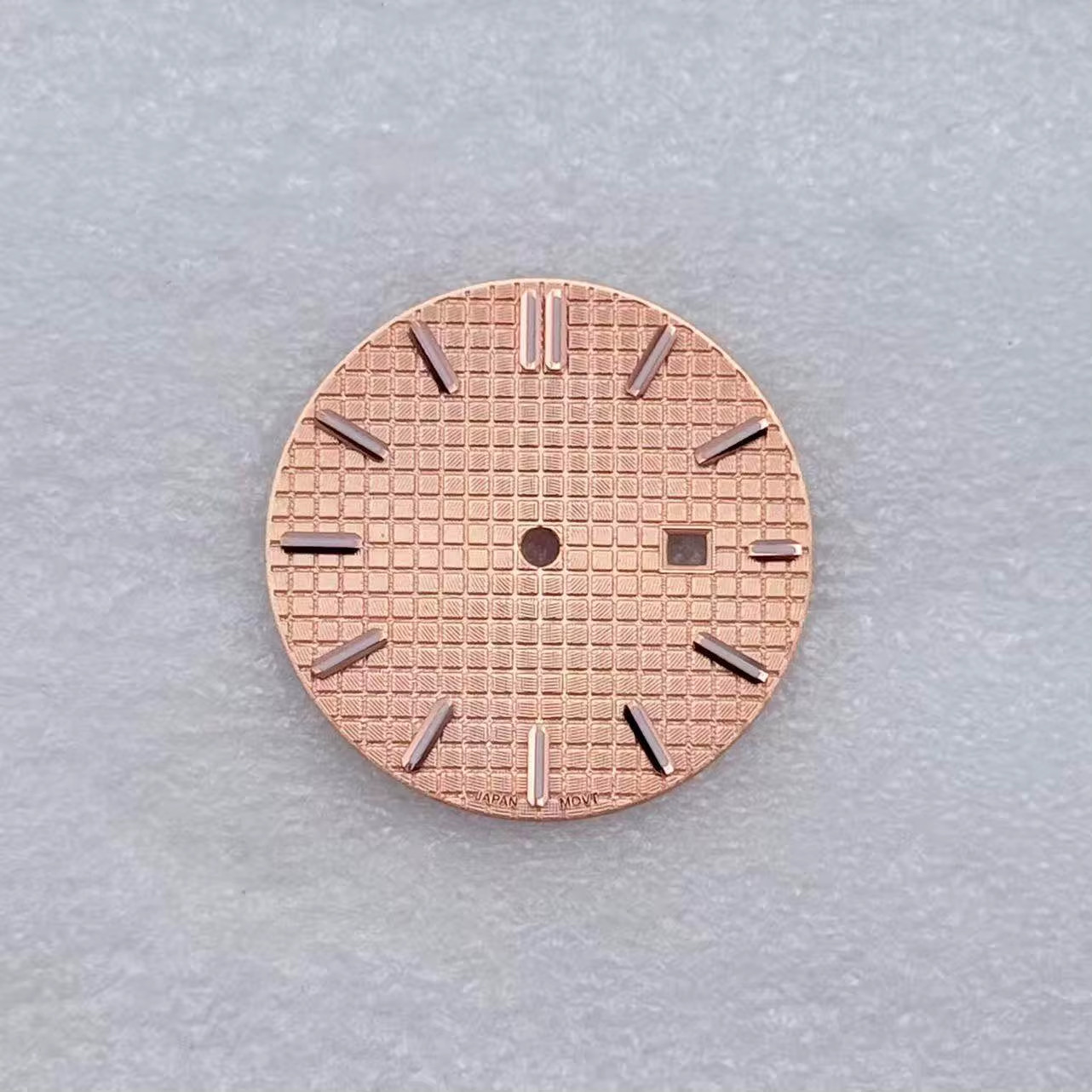 25.8Mm No Logo Waffle Texture Watch Dial Ladies Style Green Lume Modified for Se