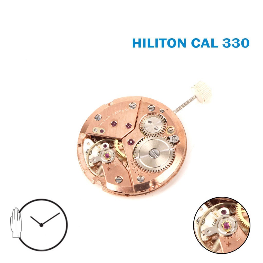 Hilton Cal 330 Manual Watch Movement Swiss Made-2 Hands -watchmakers-Rose Gold.