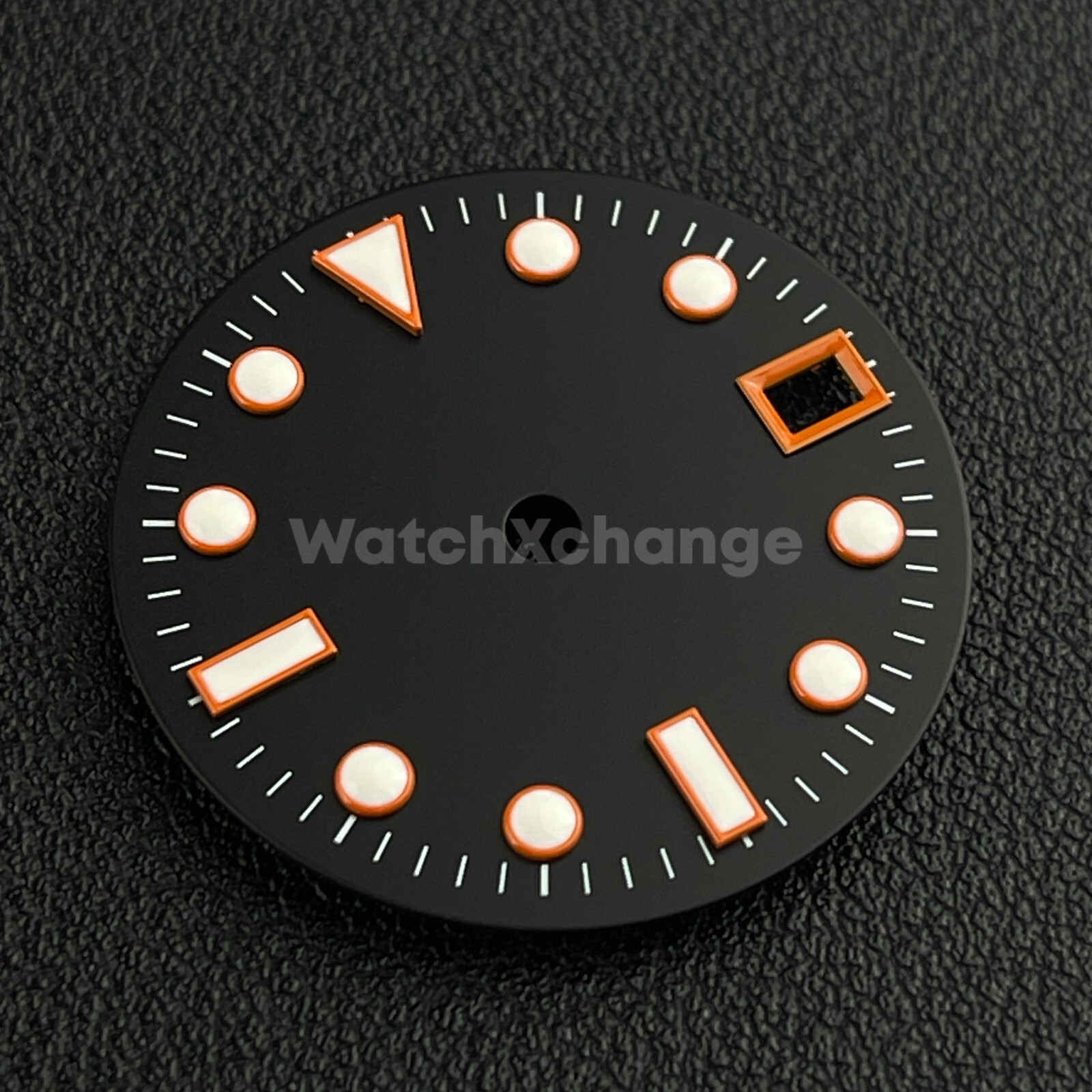 28.5mm Black & Orange Watch Dial Face for SEIKO NH35 Movement