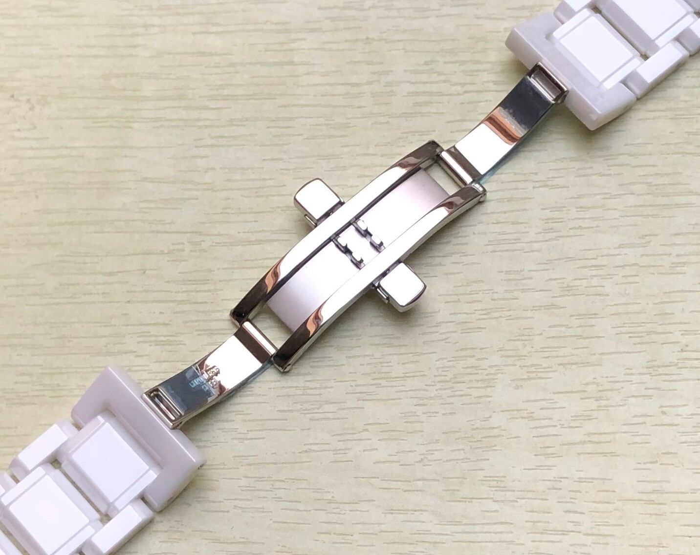 White CERAMIC Strap Fits Burberry Watch BU9080 Bracelet/Band/Link