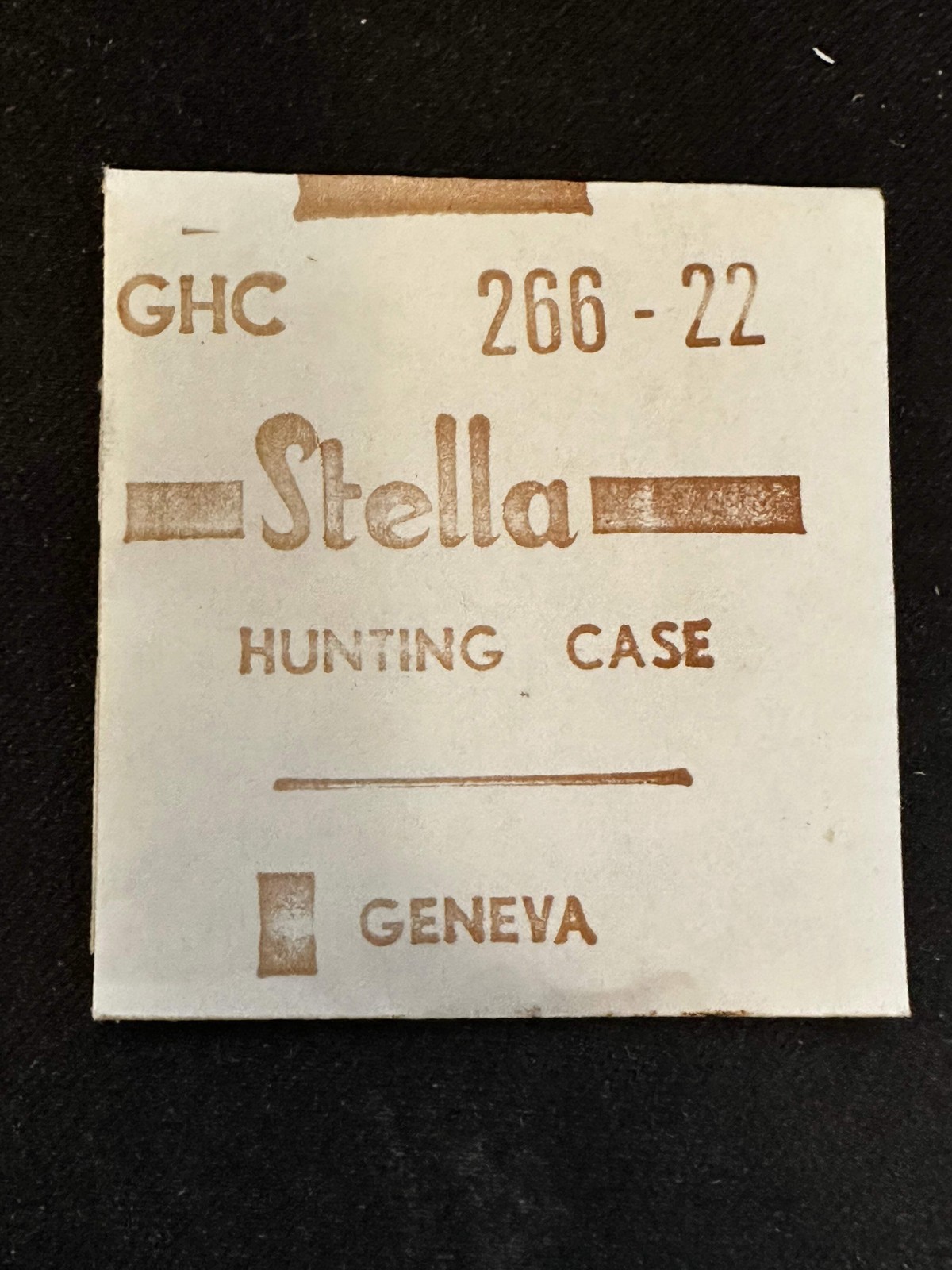 Stella GHC Hunting Case Crystal 26.6mm (size 22) – New