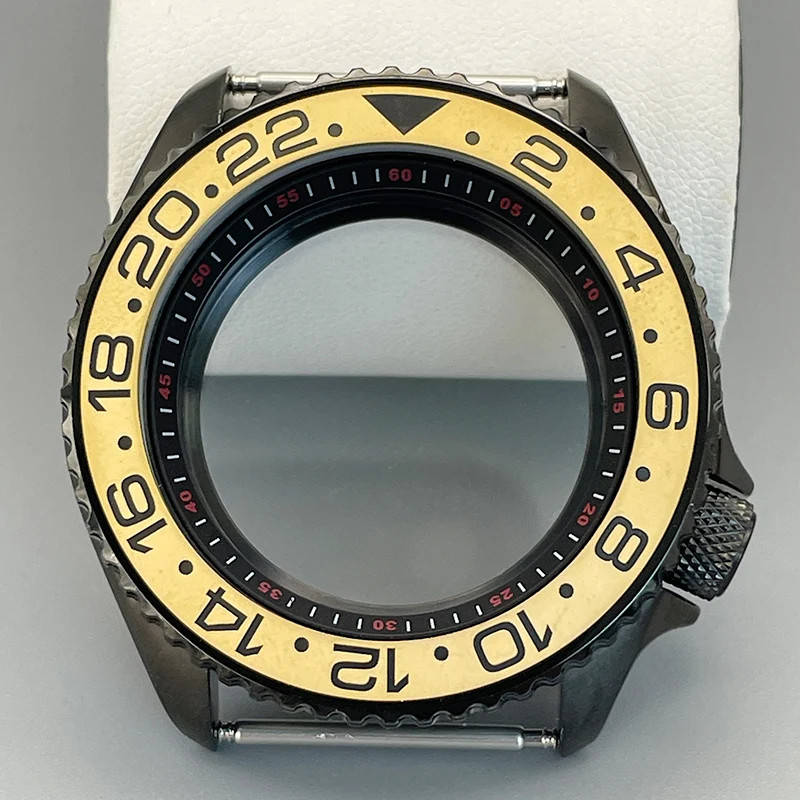 Black SKX007 Case 42mm NH35/36 Flat Sapphire Stainless Steel 22mm