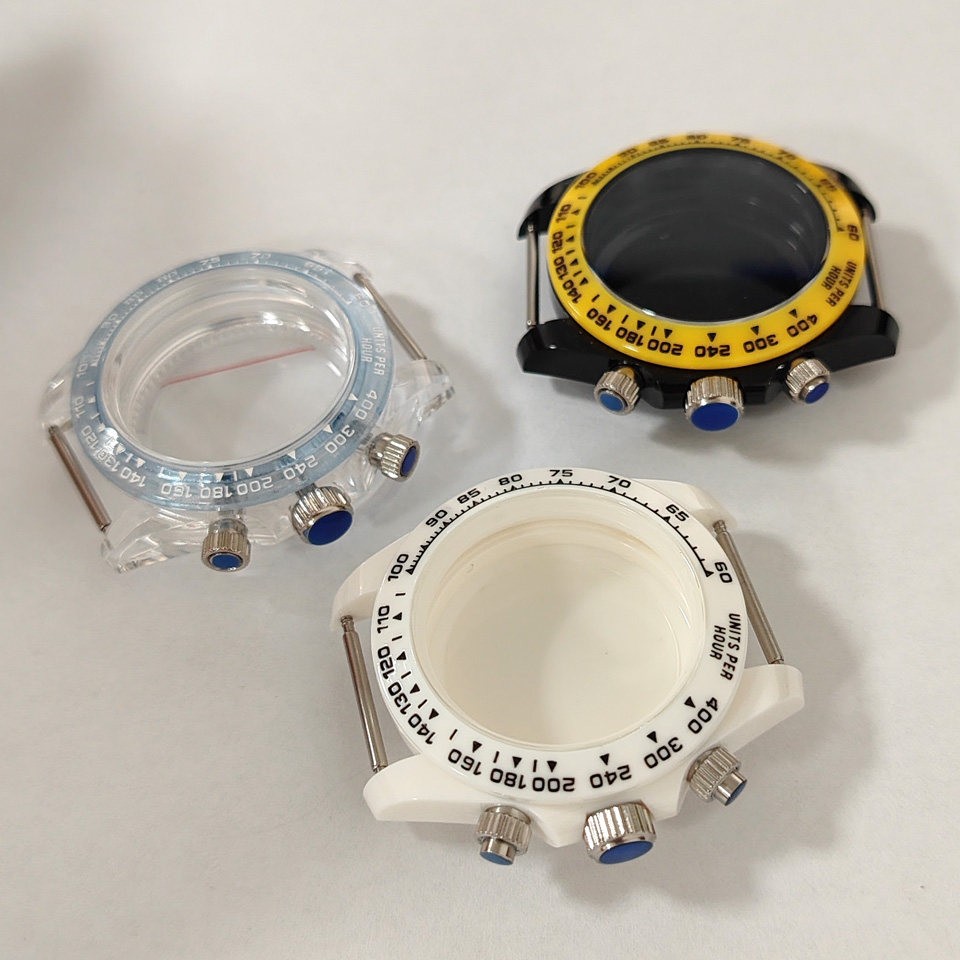 39mm Multicolored Plastic Watch Case Acrylic glass For VK63 Movement Accessories