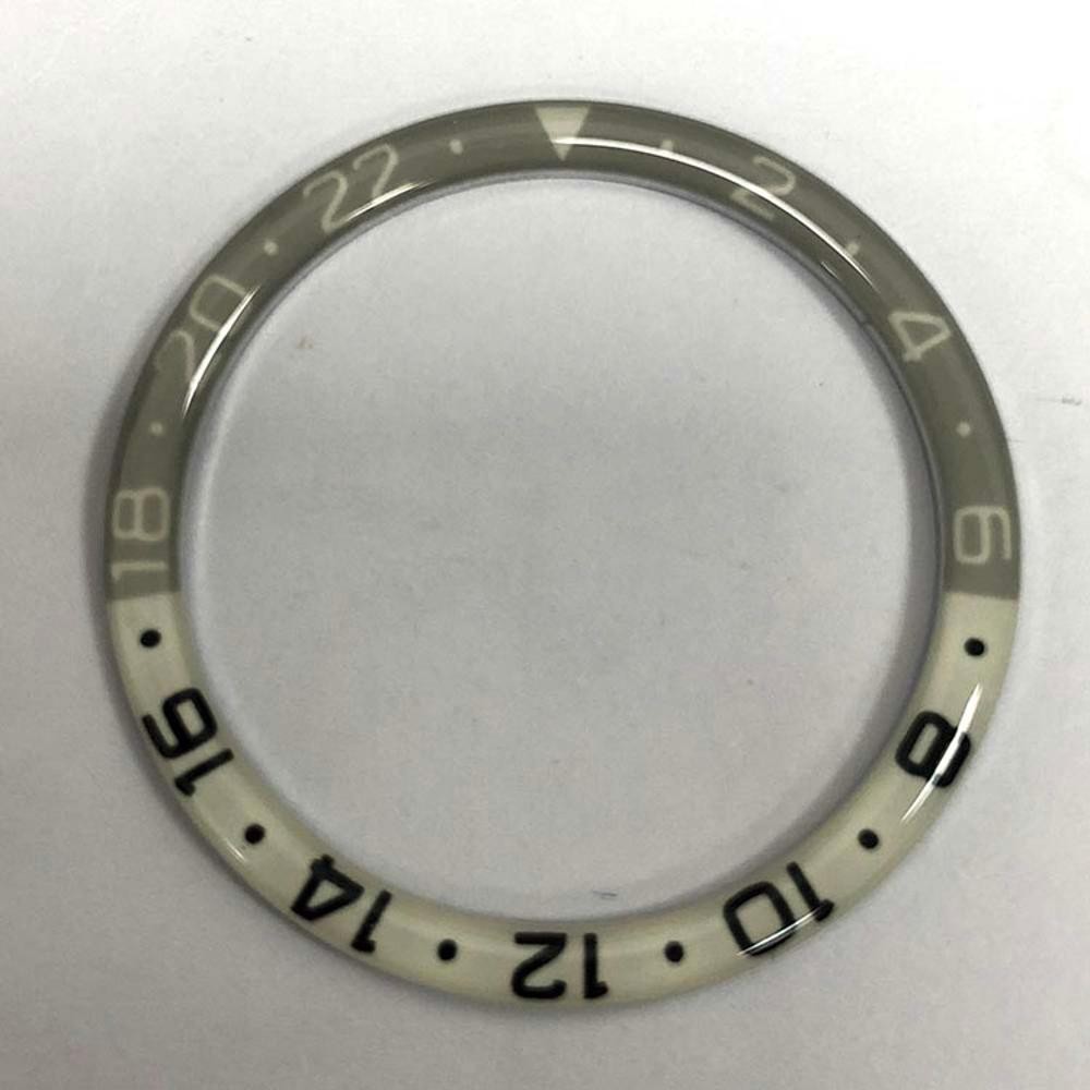 For GMT Watch Case 38MM-31.3MM Aluminum Bezel Blue Luminous Watch Bezel Insert