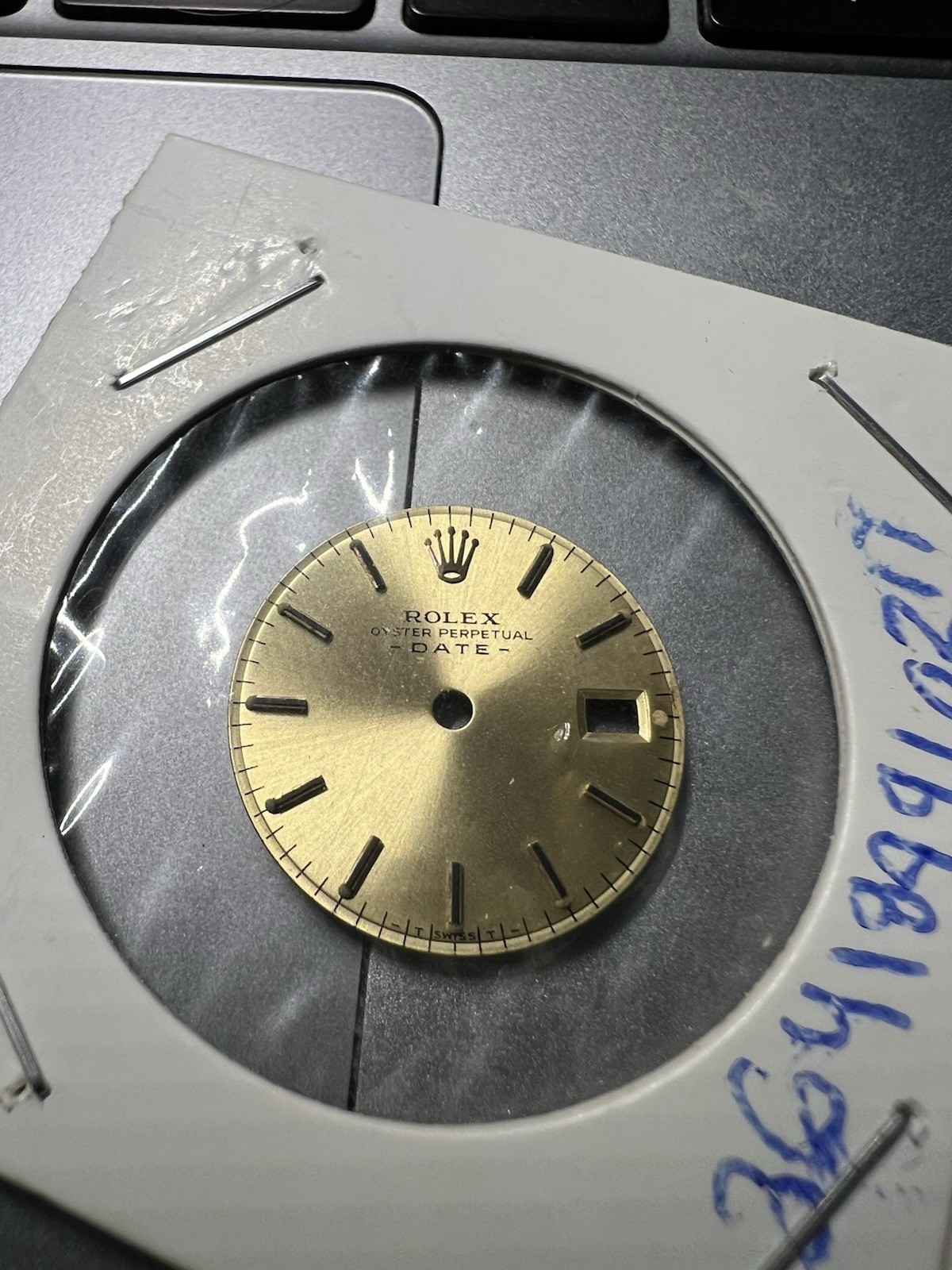 NOS Rolex 7*R897 Champagne Dial 25 mm – Fits 1500 1501 1503 1505, T-SW
