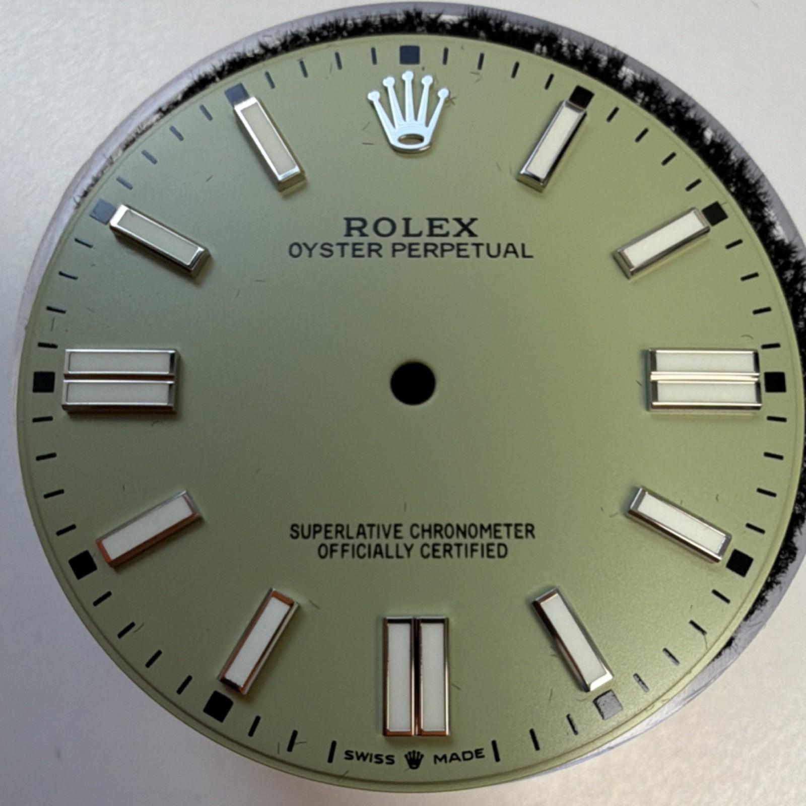 Rolex custom pistachio 41 mm Oyster Perpetual Dial for model 124300