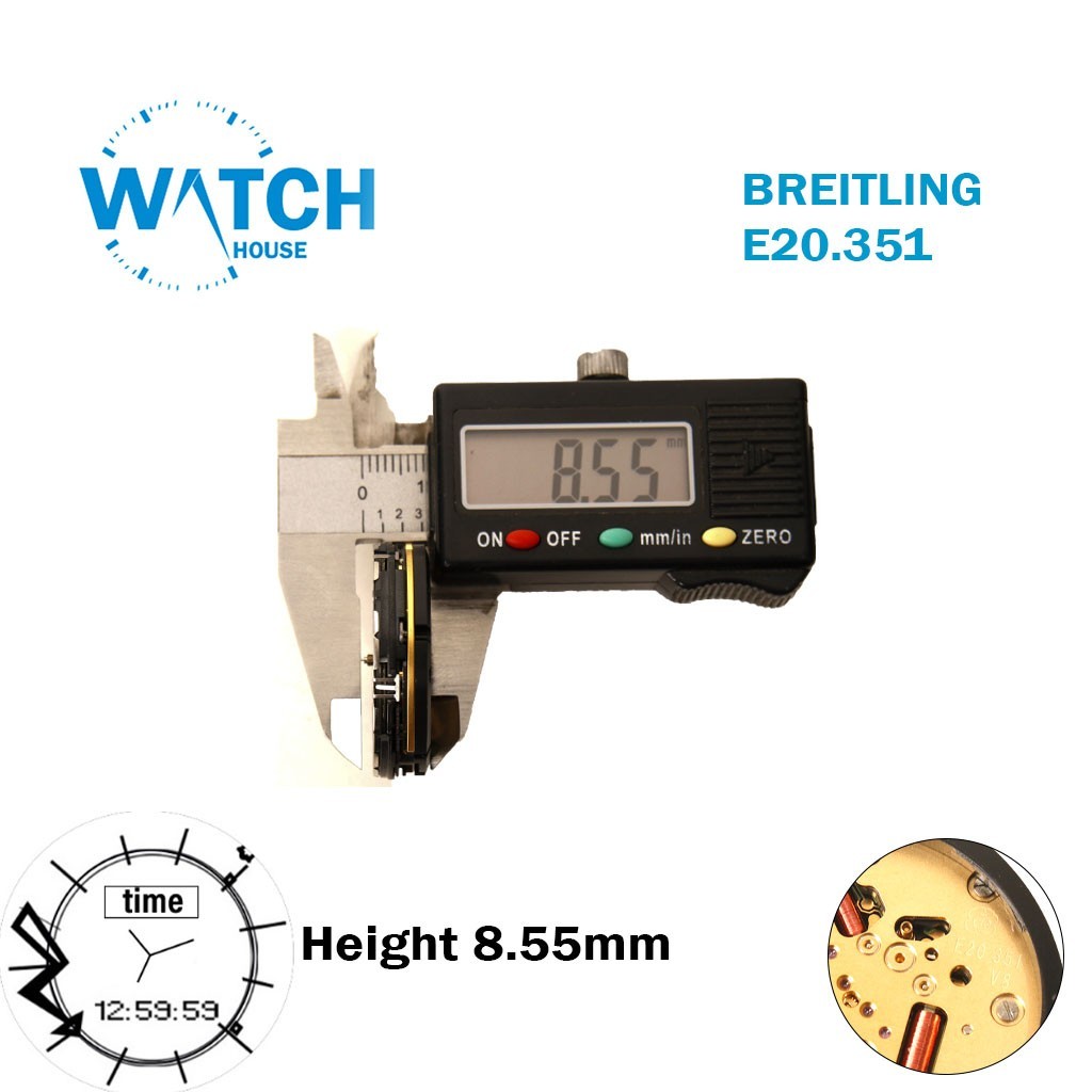 ETA E20.351 BREITLING Swiss Movement-AeroSpace-Analog/Digital-Without BACKLIGHT