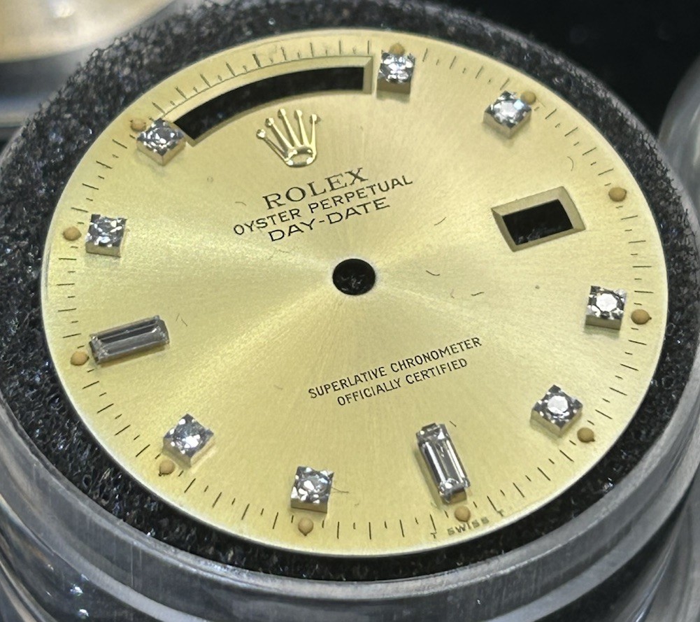 Rolex Champagne Baguette Diamond Dial For Day Date Model 18038 18238 Refinished