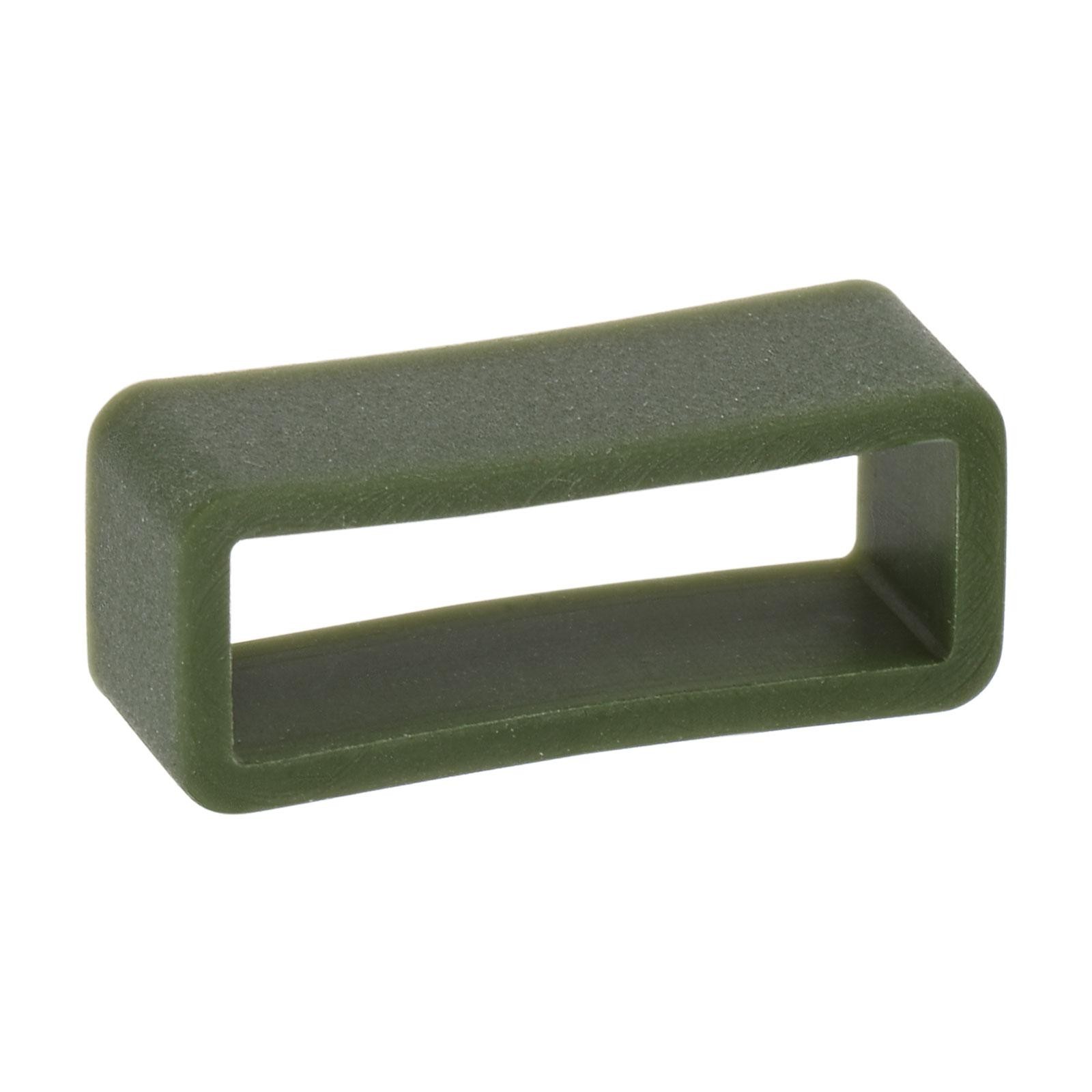 Watch Band Strap Loops Silicone for 20mm Width Watch Band, Dark Green 4 Pcs