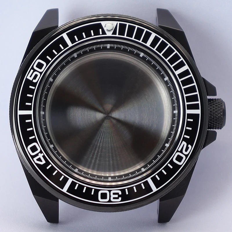 43mm Watch Case Ceramic Bezel For NH35 NH36 NH34 NH38 4R36 Modified King Samurai