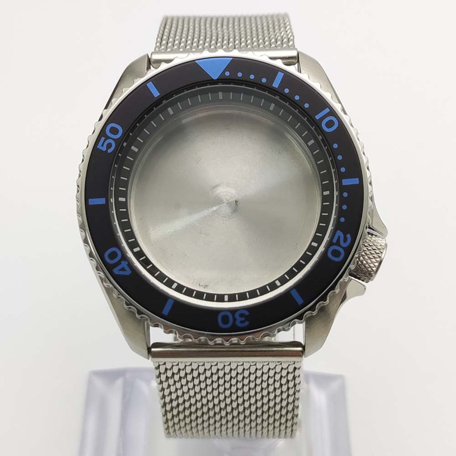 42MM Stainless Steel Watch Case Ceramic Bezel Watch Strap for NH35/NH36 Movement