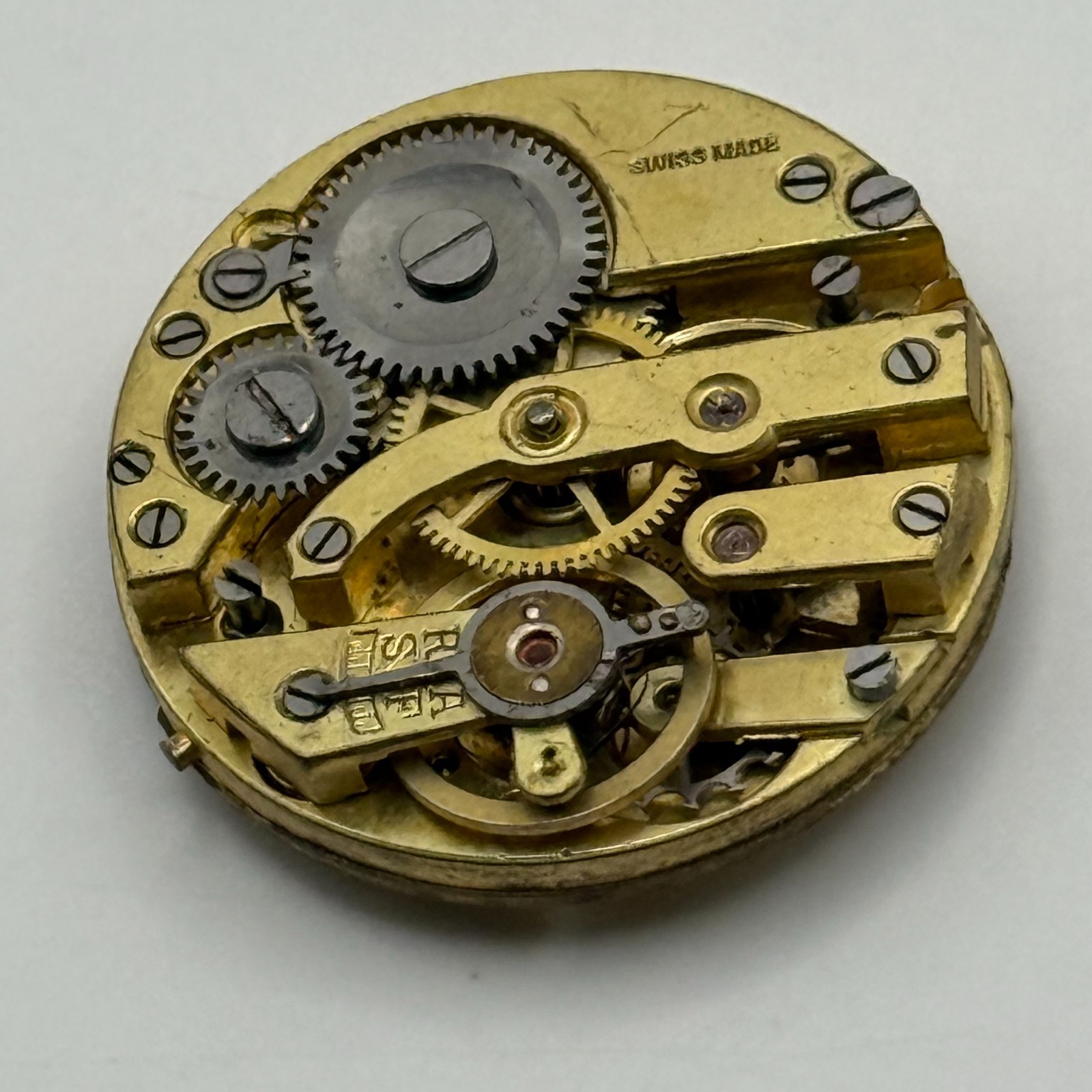 James Walker London Watch Movement Swiss Manual Wind Vintage Parts Repair 23.3mm