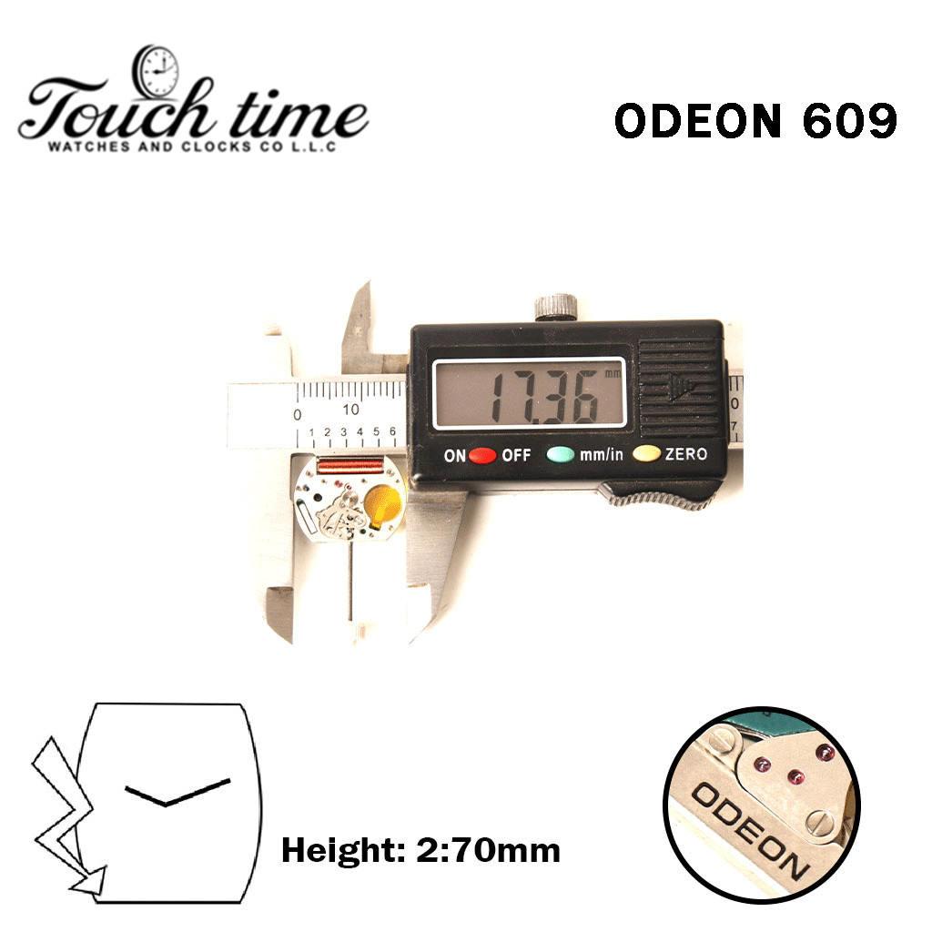 ODEN 609-Swiss Made Movement-Without Disk -2 Hands-H:2.70mm.