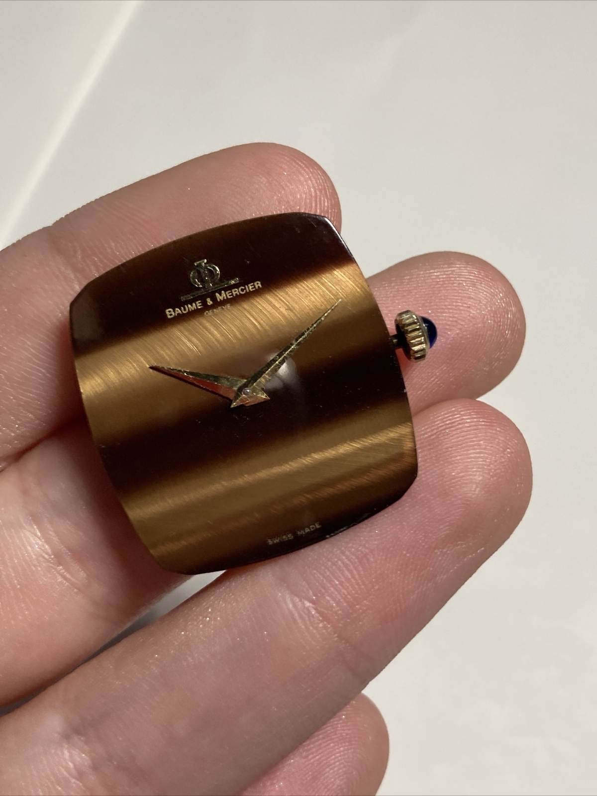BAUME & MERCIER Cal 1050 17J Men’s Watch Movement w/ Tiger Eye Dial