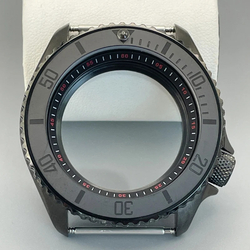 Black SKX007 Case 42mm NH35/36 Flat Sapphire Stainless Steel 22mm