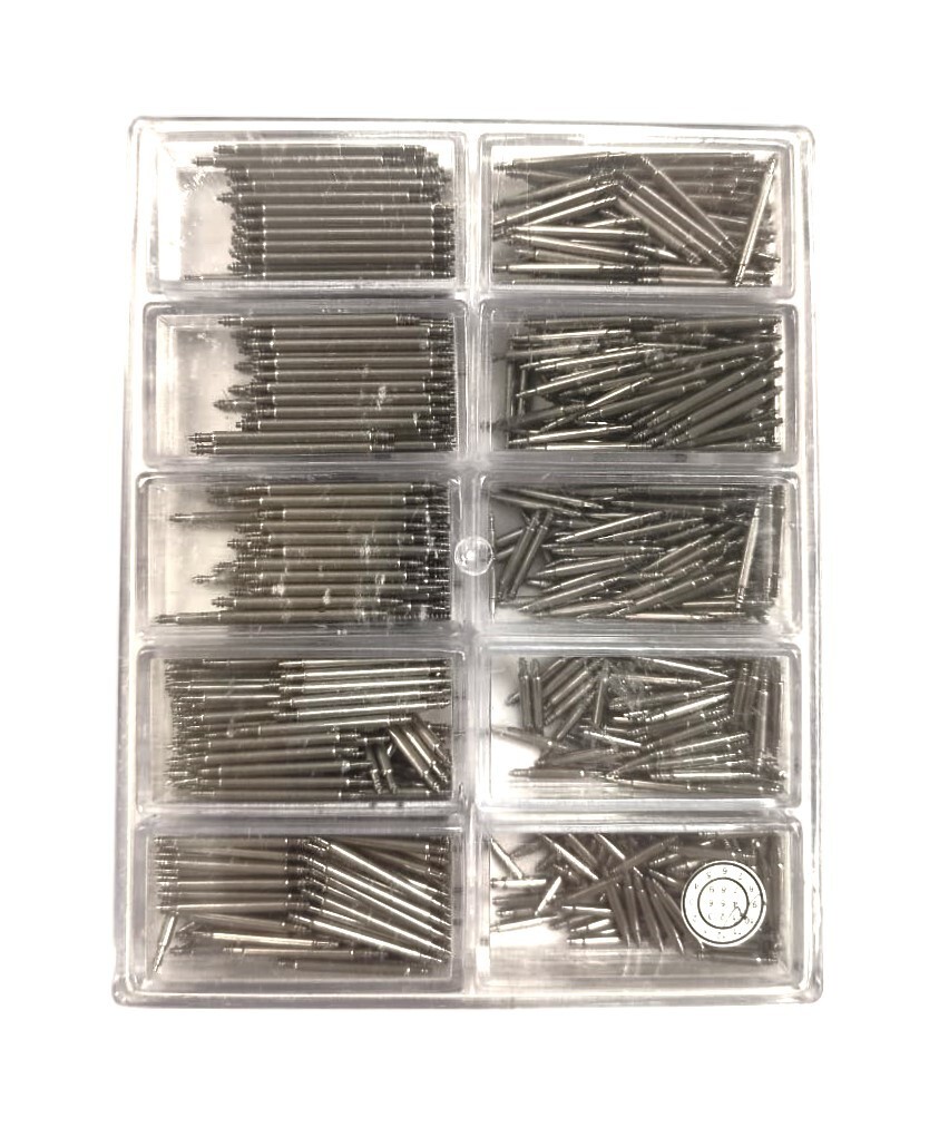 Assortment Of Spring Bar/Double Flange, Dia 1.78 mm/10mm to 20mm, 100 Pcs Each