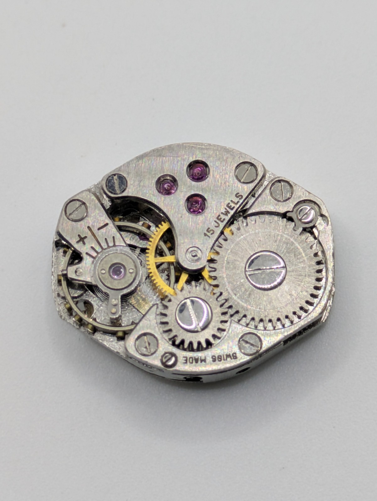 FHF 60 Hirco Manual Wind Watch Movement 15 Jewels Swiss Parts Repair 15.3mm