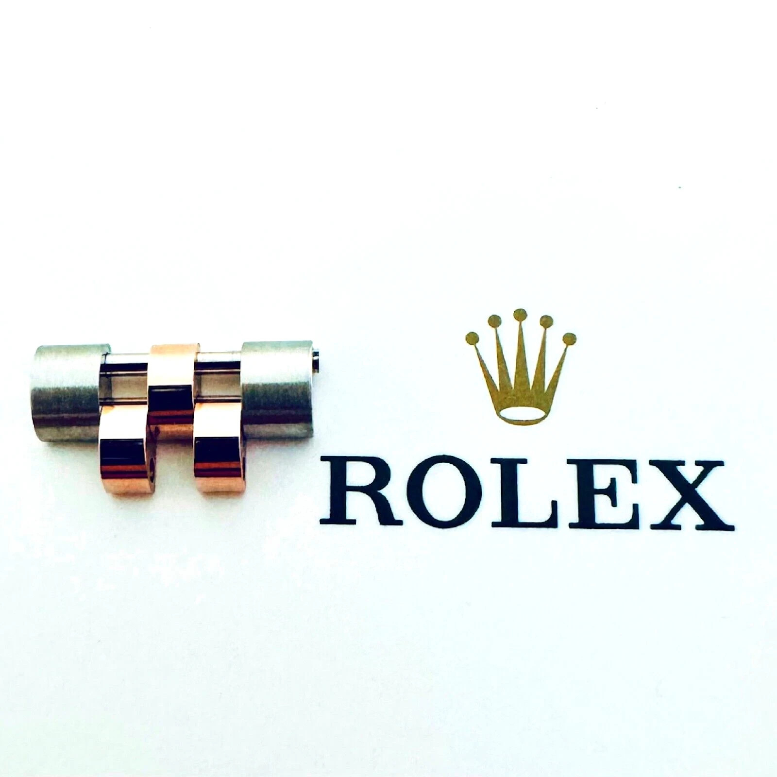 Genuine ROLEX Rose Gold & Stainless Steel 12mm New Style Jubilee Link 179171