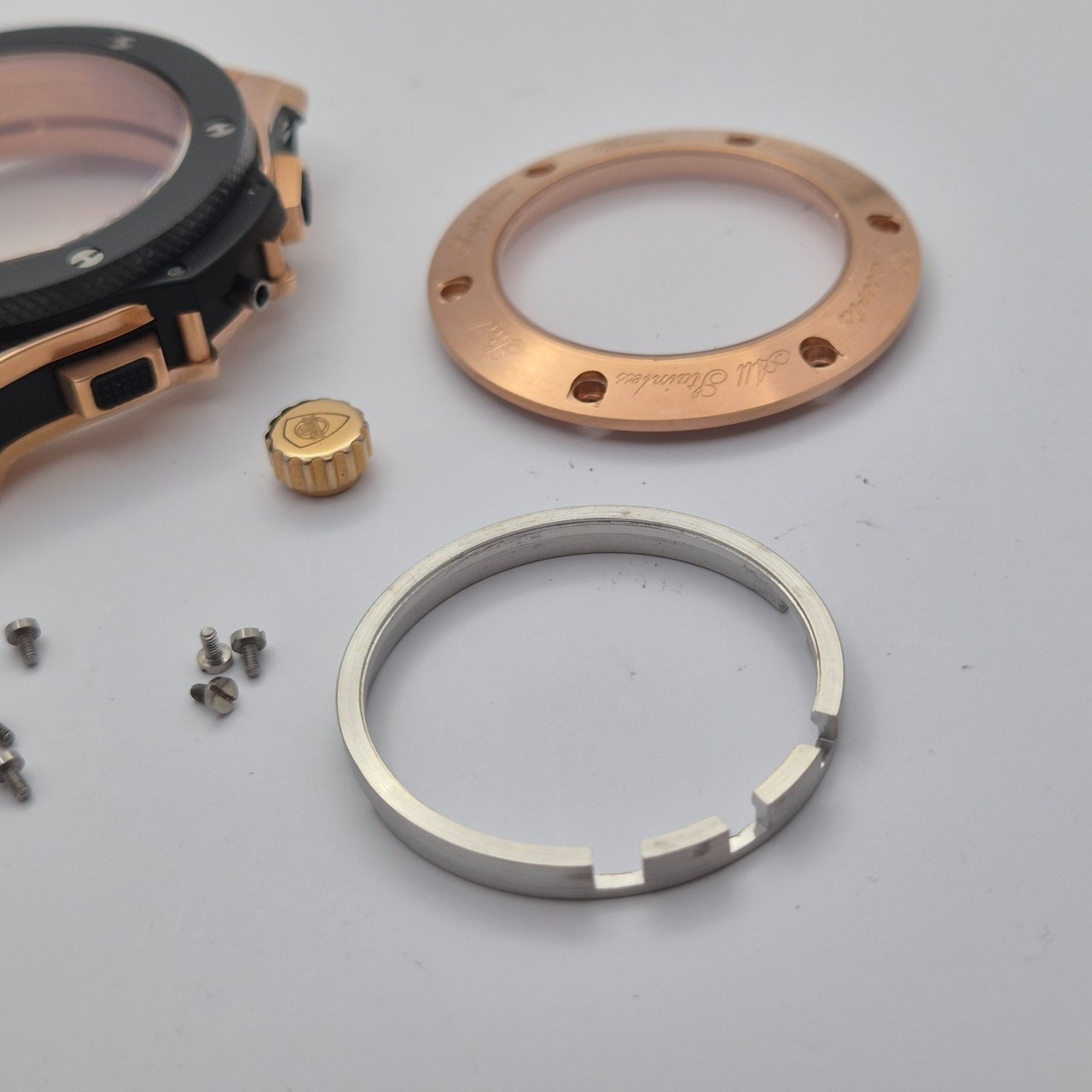 7750 Chronograph watch case 43mm rosegold pvd