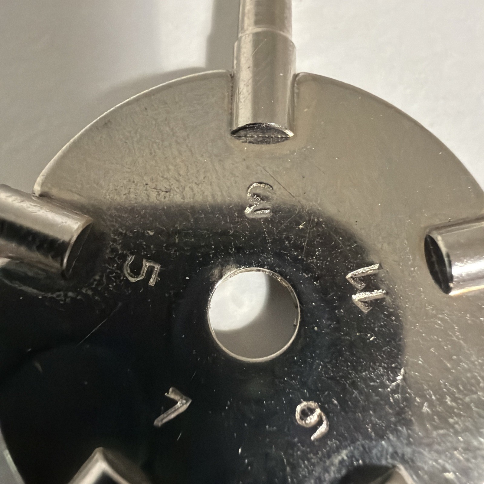 Pocket Watch Key for Winding & Setting 5 Prong with Odd Sizes 3-11