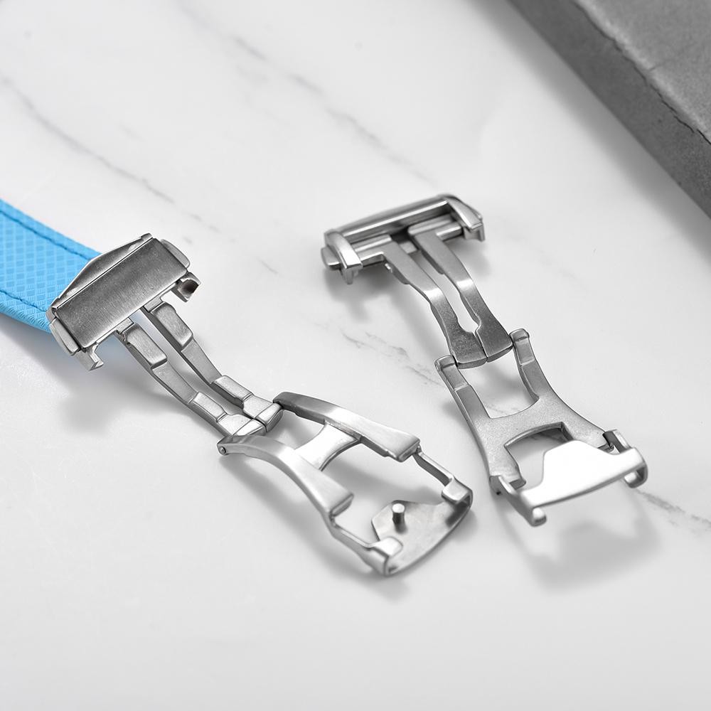 Metal Folding Buckle 18 20 22mm Stainless Steel Brushed Clasp for Omega Watch