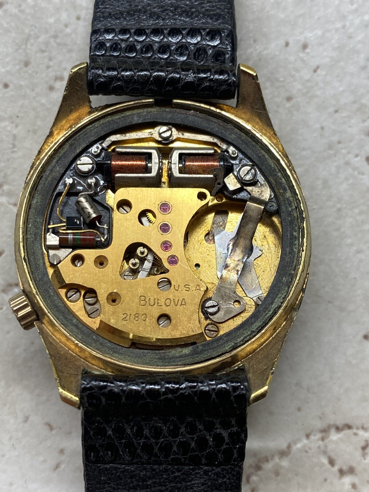 ACCUTRON 2180 DIAL AND HANDS FOR PARTS OR PROJECT